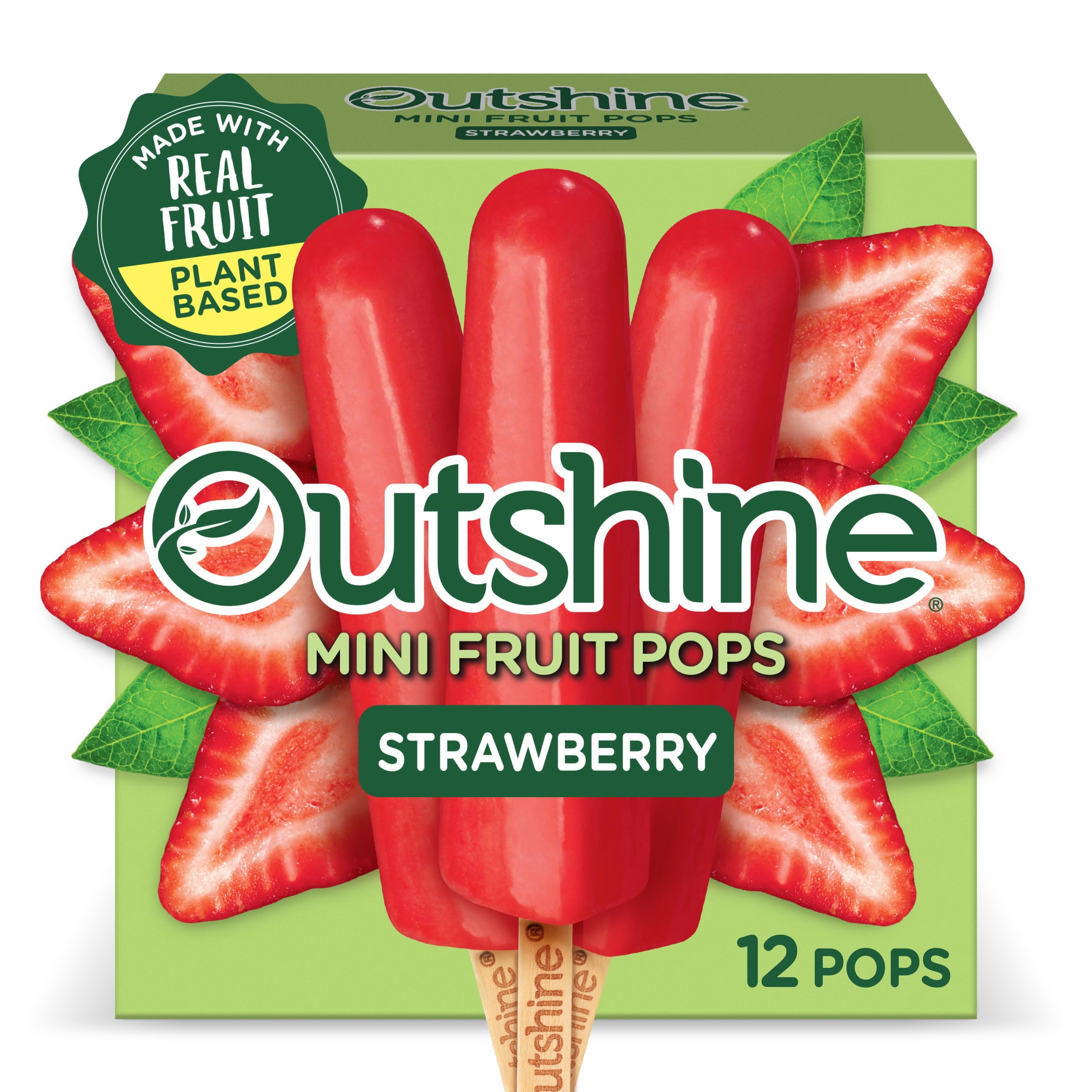 Outshine Strawberry Frozen Mini Fruit Pops, 12 Count