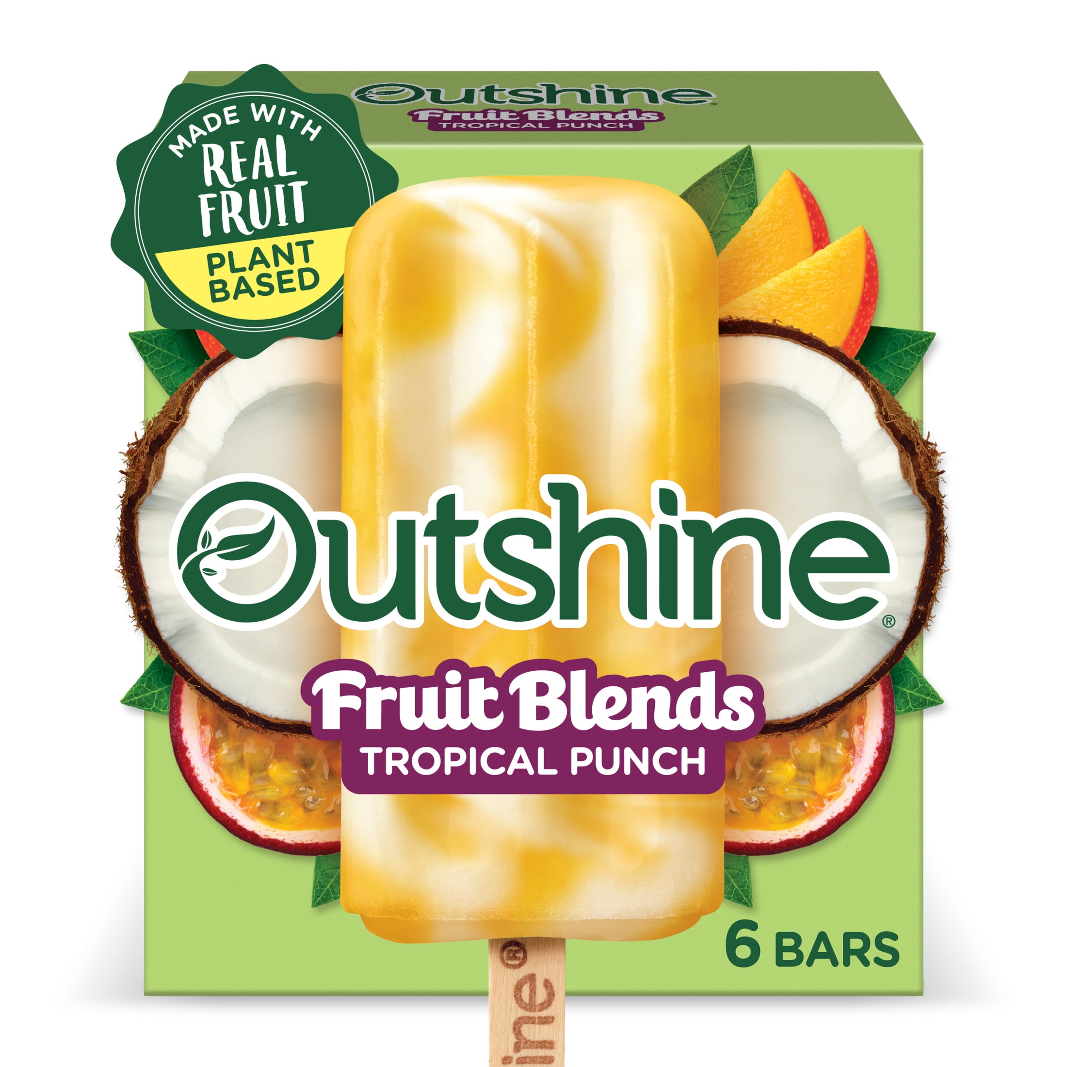 Outshine Tropical Breeze Fruit Blends Frozen Fruit Bars, 6 Count