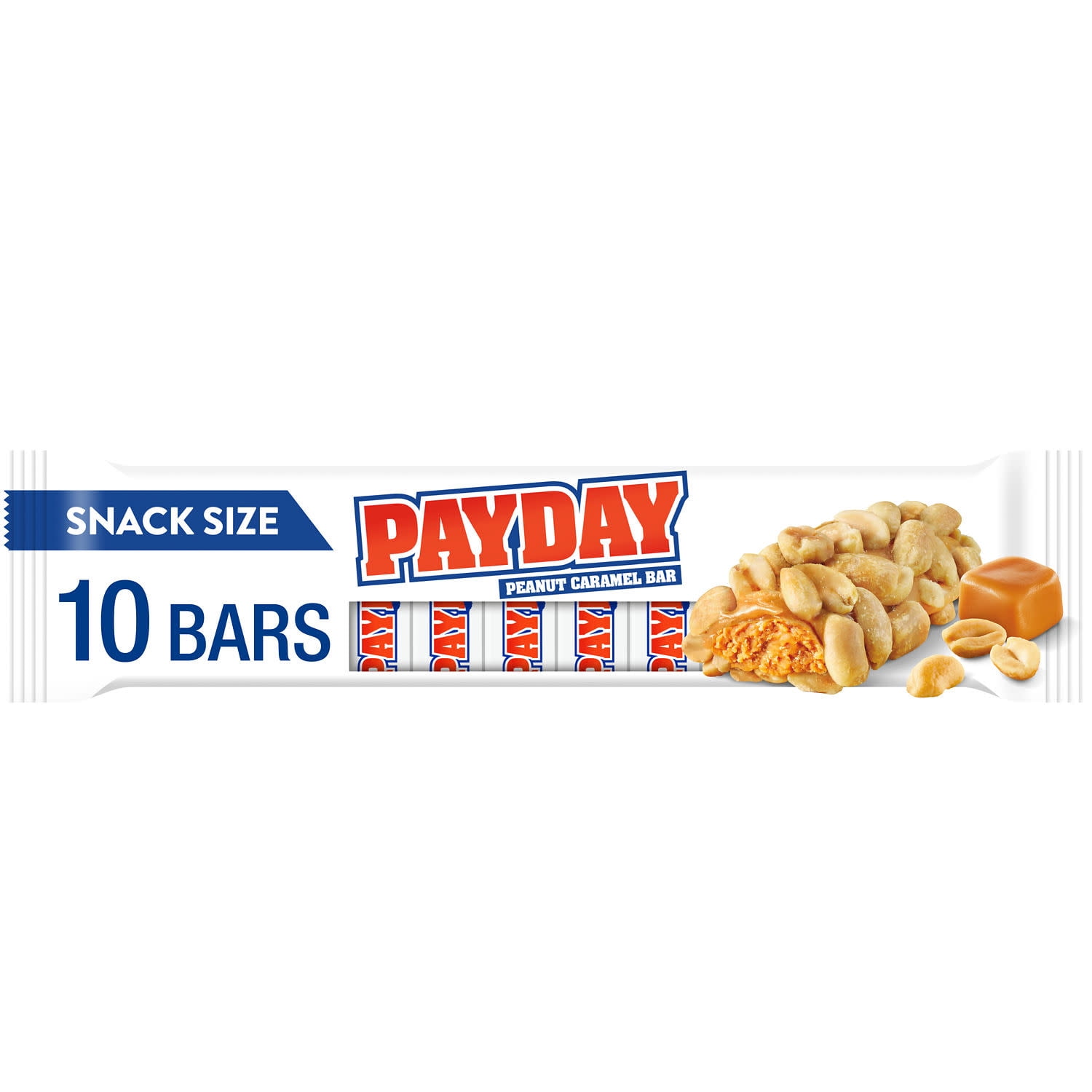 PayDay Peanut Caramel Candy Bars & Miniatures, Snack Size, .7 oz (10 Count)