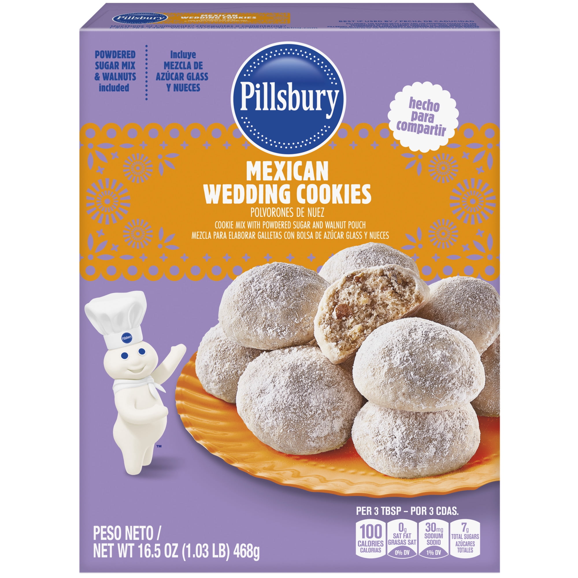 Pillsbury Mexican Wedding Cookie Mix, 16.5 oz Box