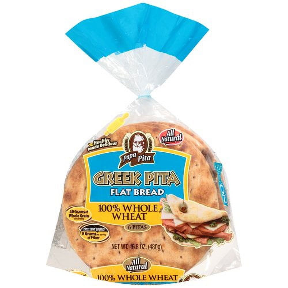 Papa Pita Whole Wheat Flat Bread, 6 ct.