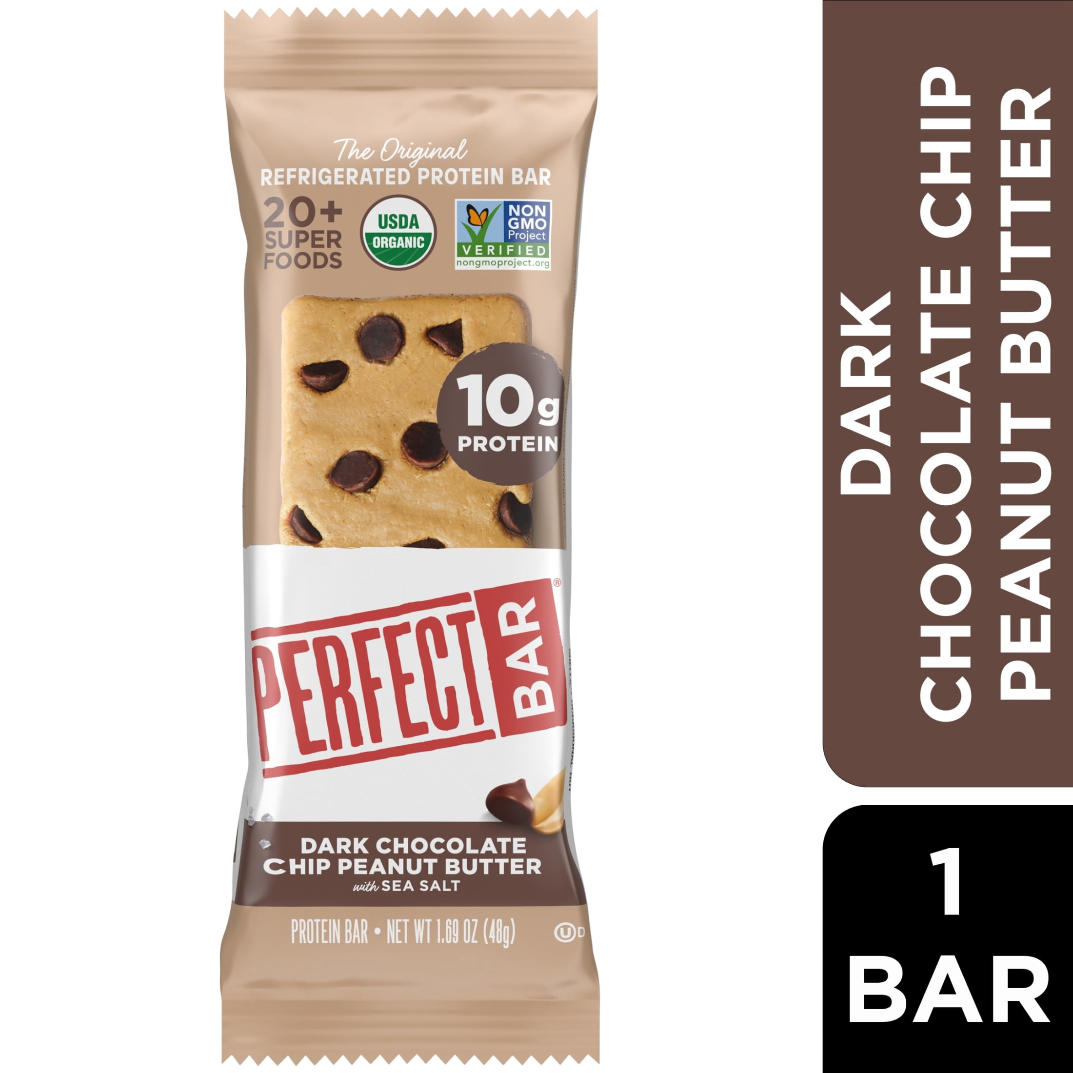 Perfect Bar Snack Gluten-Free Dark Chocolate Chip Peanut Butter Protein Bar, 1.7 oz