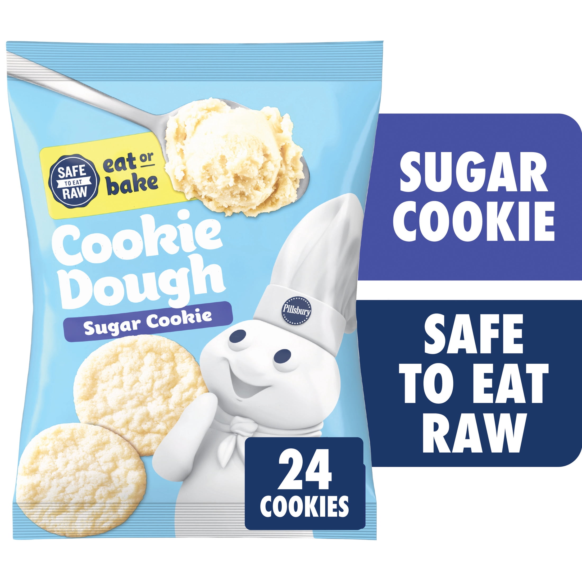 Pillsbury Ready to Bake Refrigerated Sugar Cookie Dough, Makes 24 Cookies, 16 oz