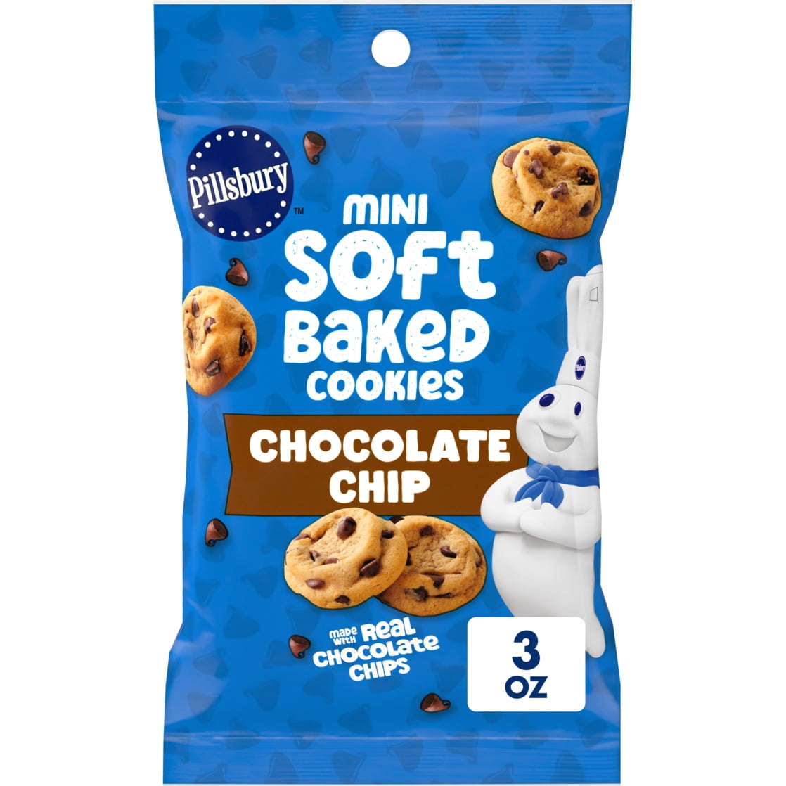 Pillsbury Mini Chocolate Chip Soft Baked Cookies, 3 oz
