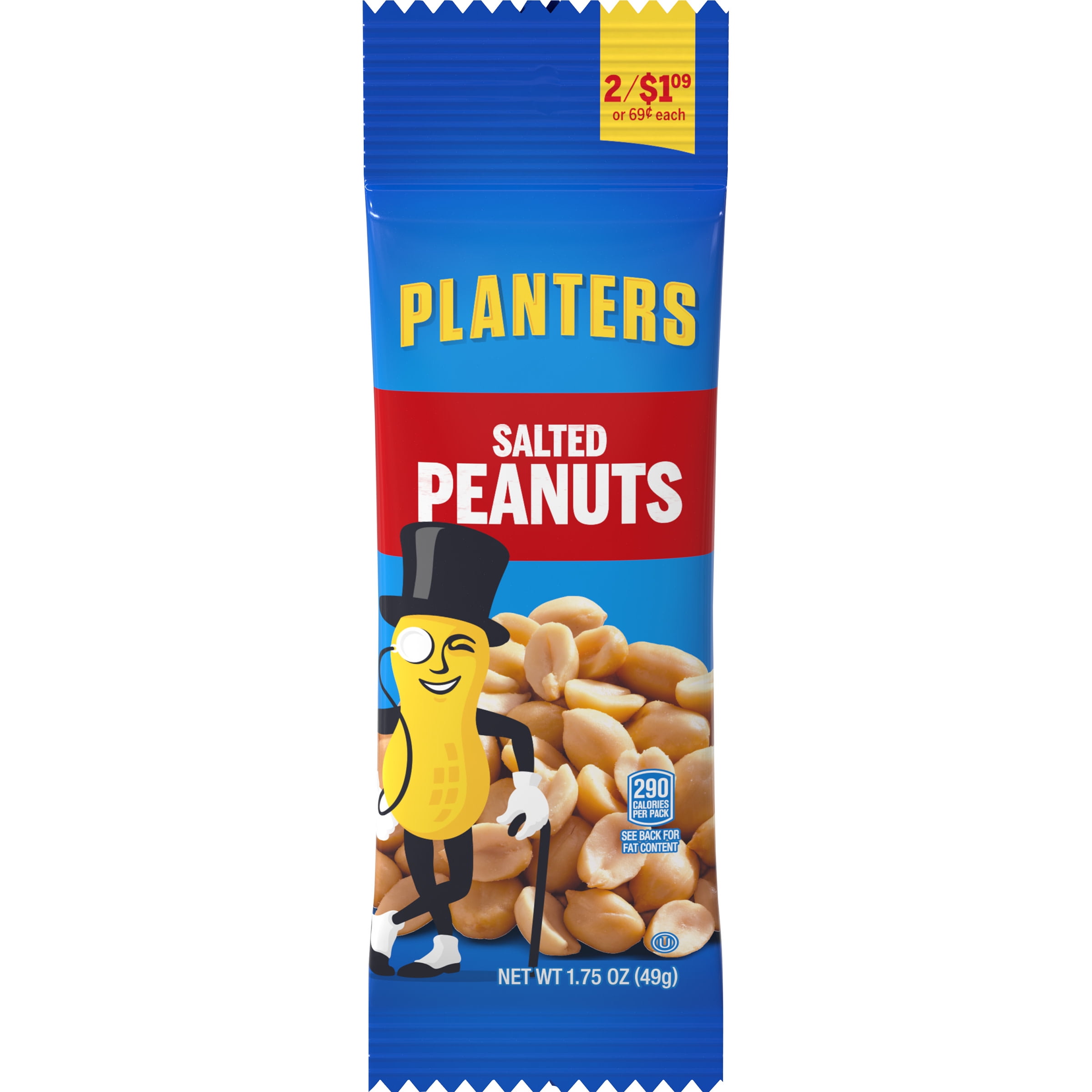 Planters Salted Peanuts, 1.75 oz Pack