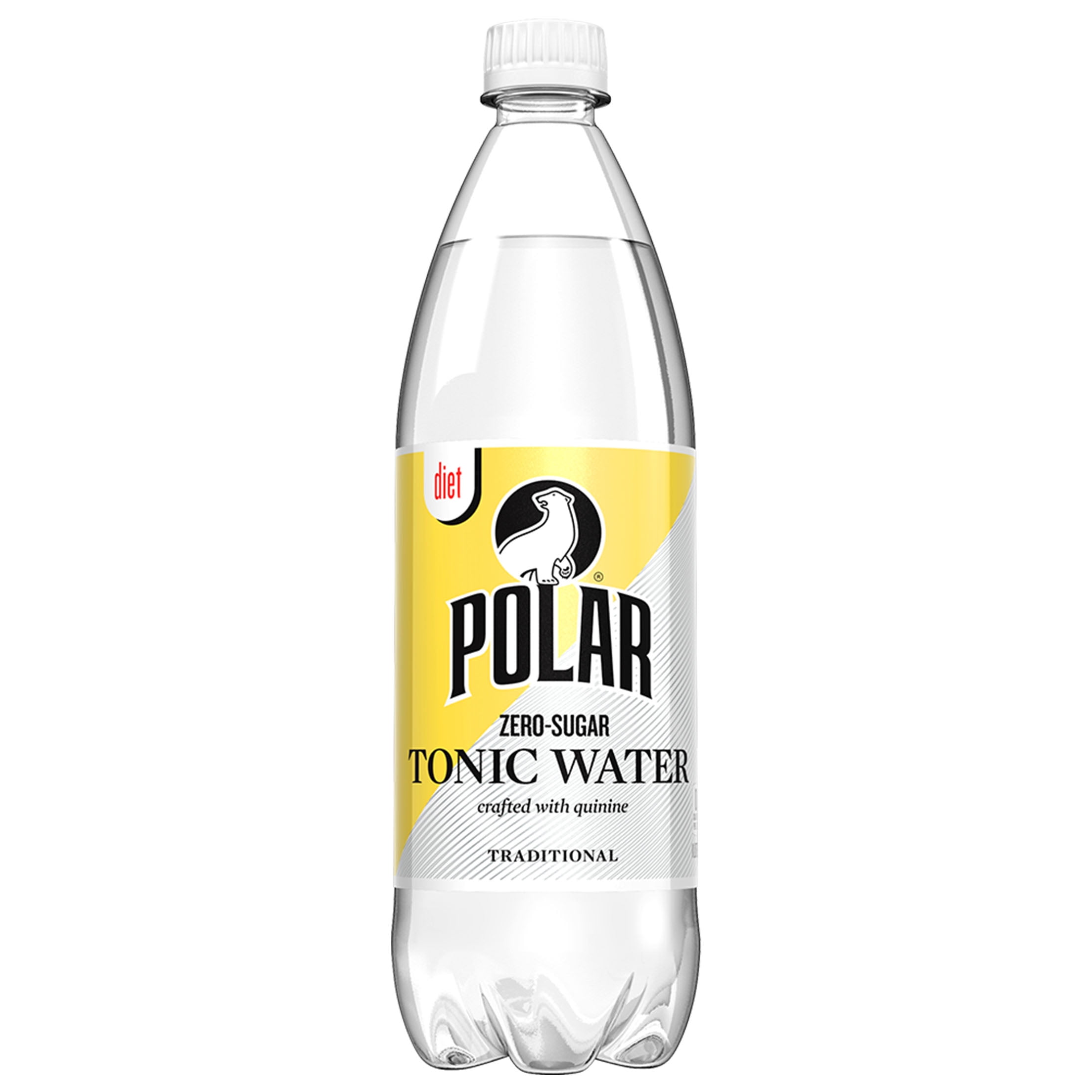 Polar Beverages Diet Tonic Water, 1 Liter Bottle, 33.8 fl oz