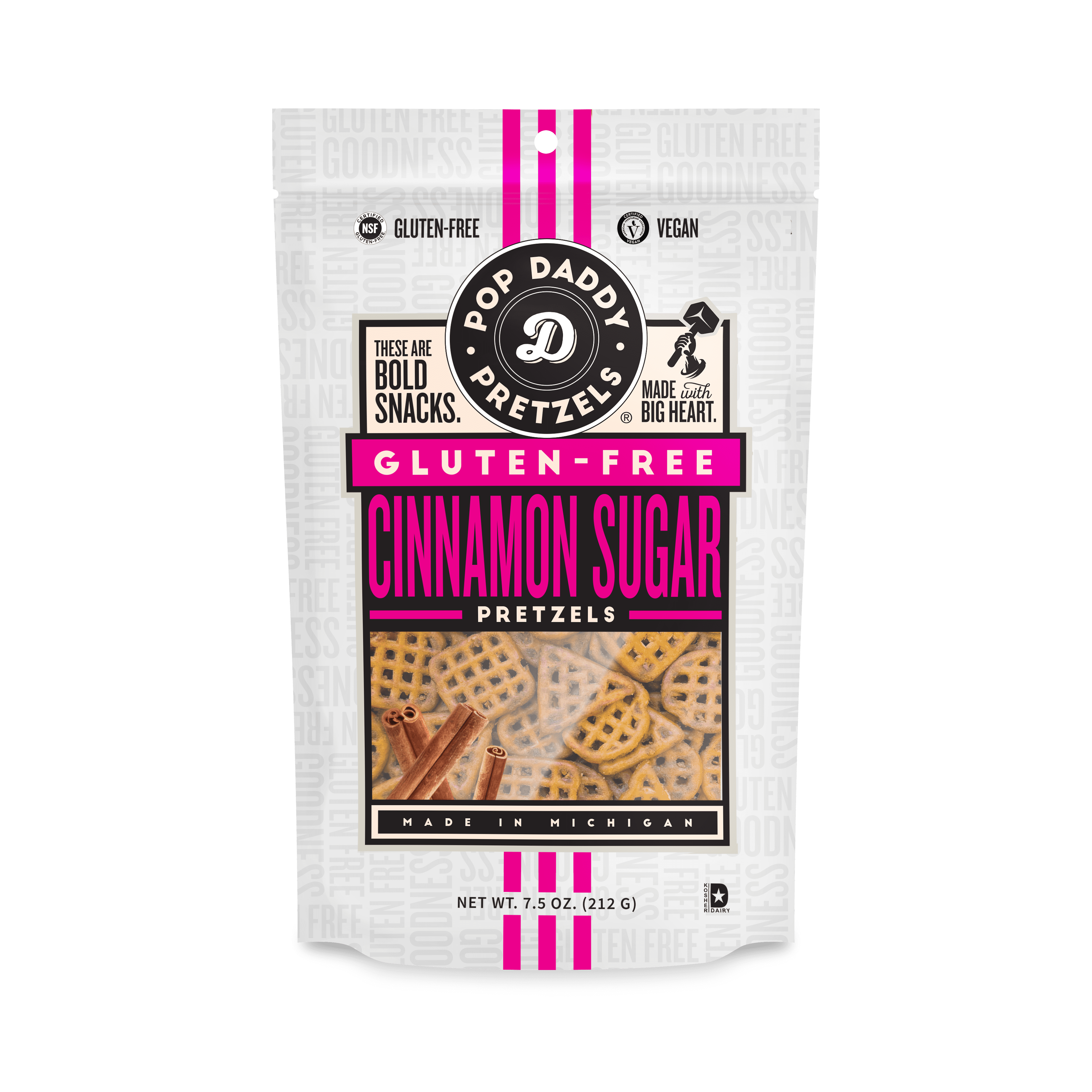 Pop Daddy Pretzels - Gluten Free - Cinnamon Sugar