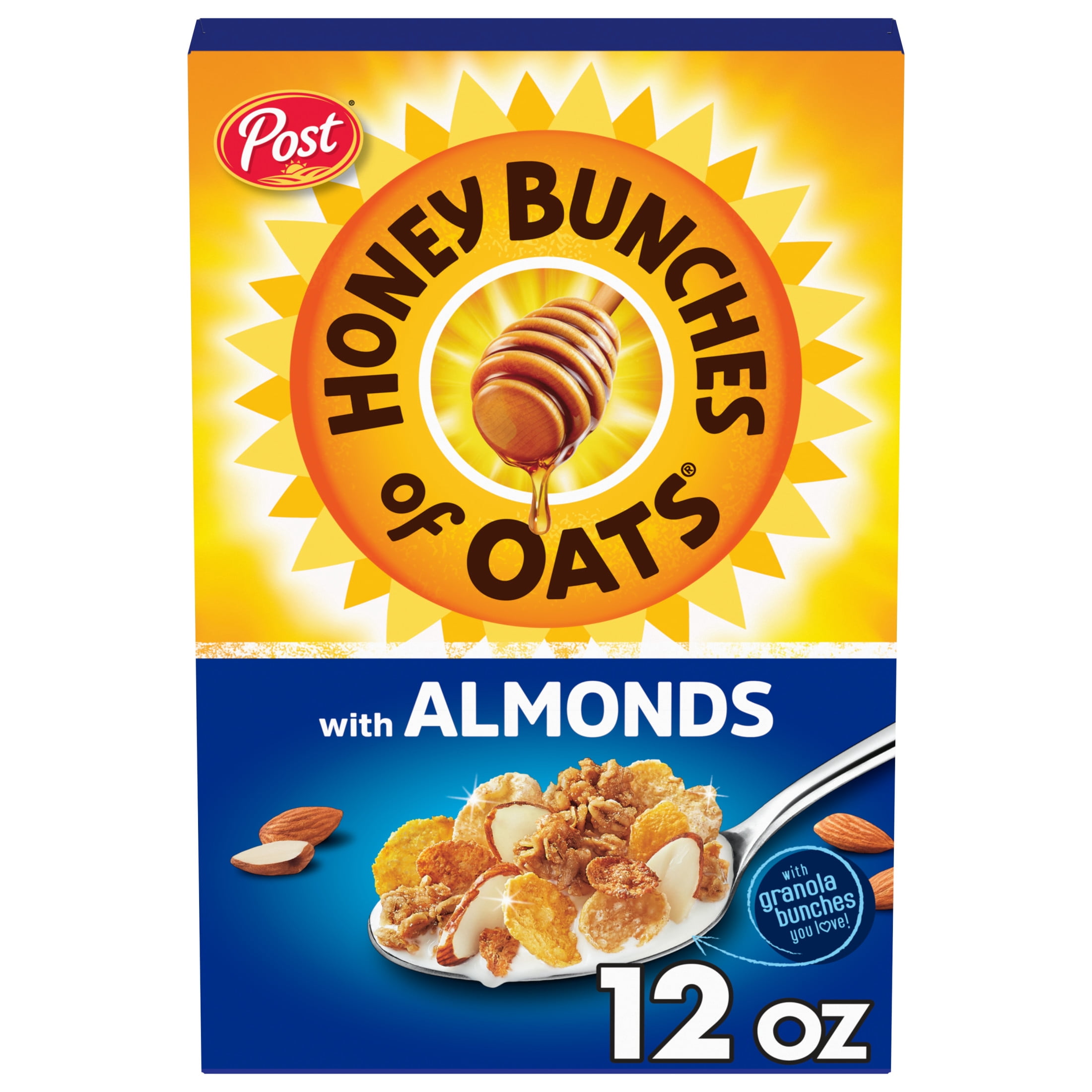 Honey Bunches of Oats with Almonds, Granola and Sliced Almonds, 12 oz Box