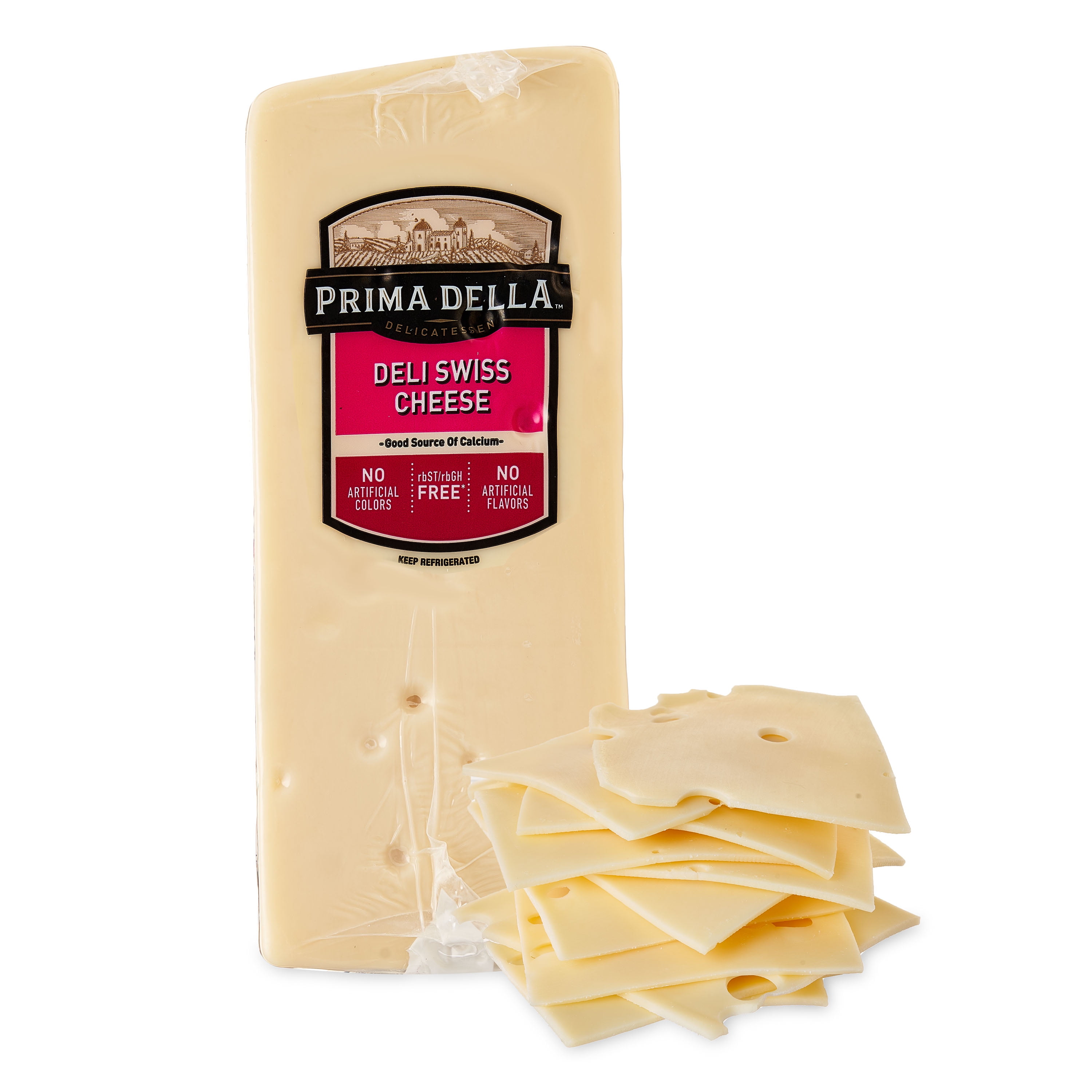 Prima Della Swiss Cheese Loaf, Deli-Sliced (Refrigerated)