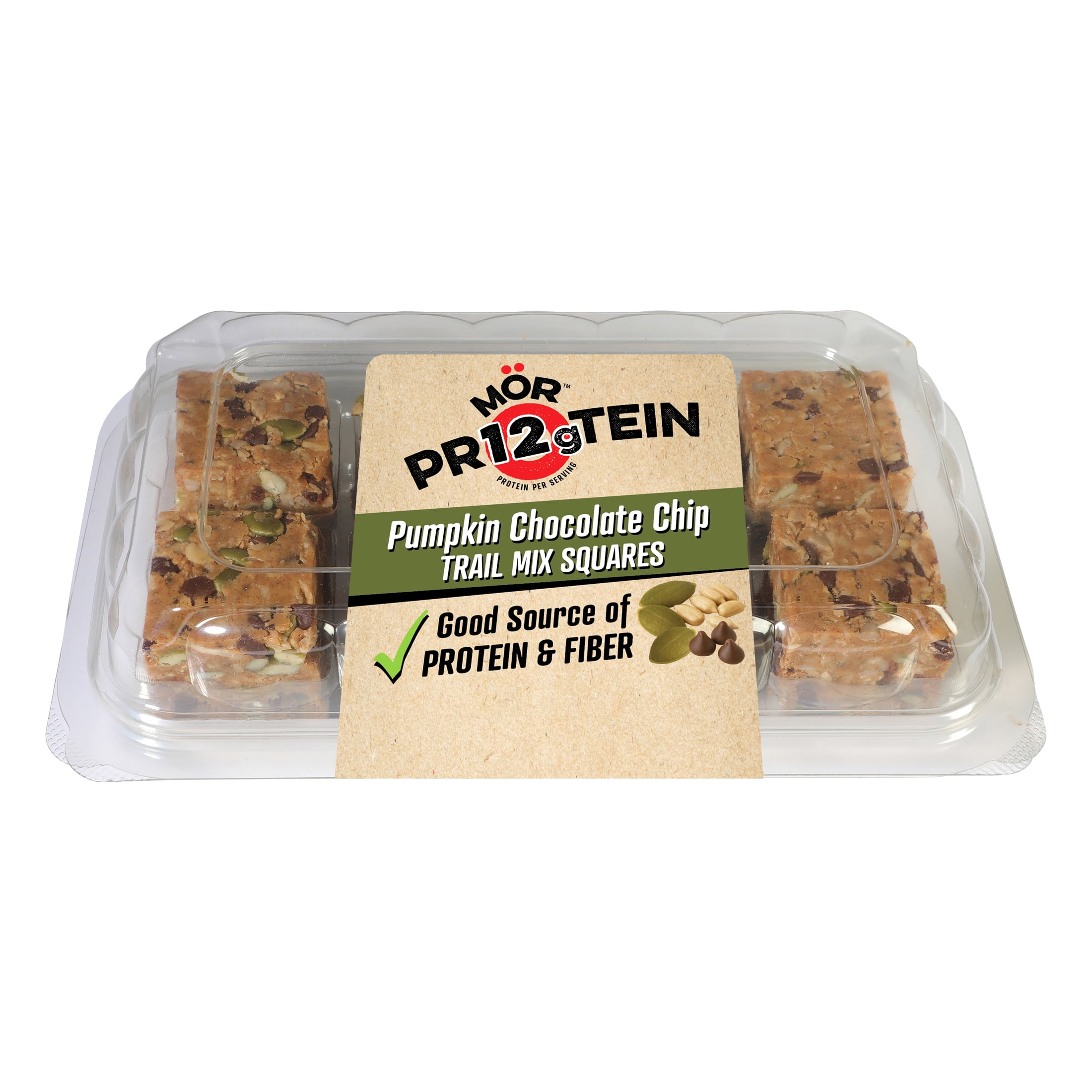 MR Protein Pumpkin Chocolate Chip Trail Mix Square Bars, 10.7oz, 8Count