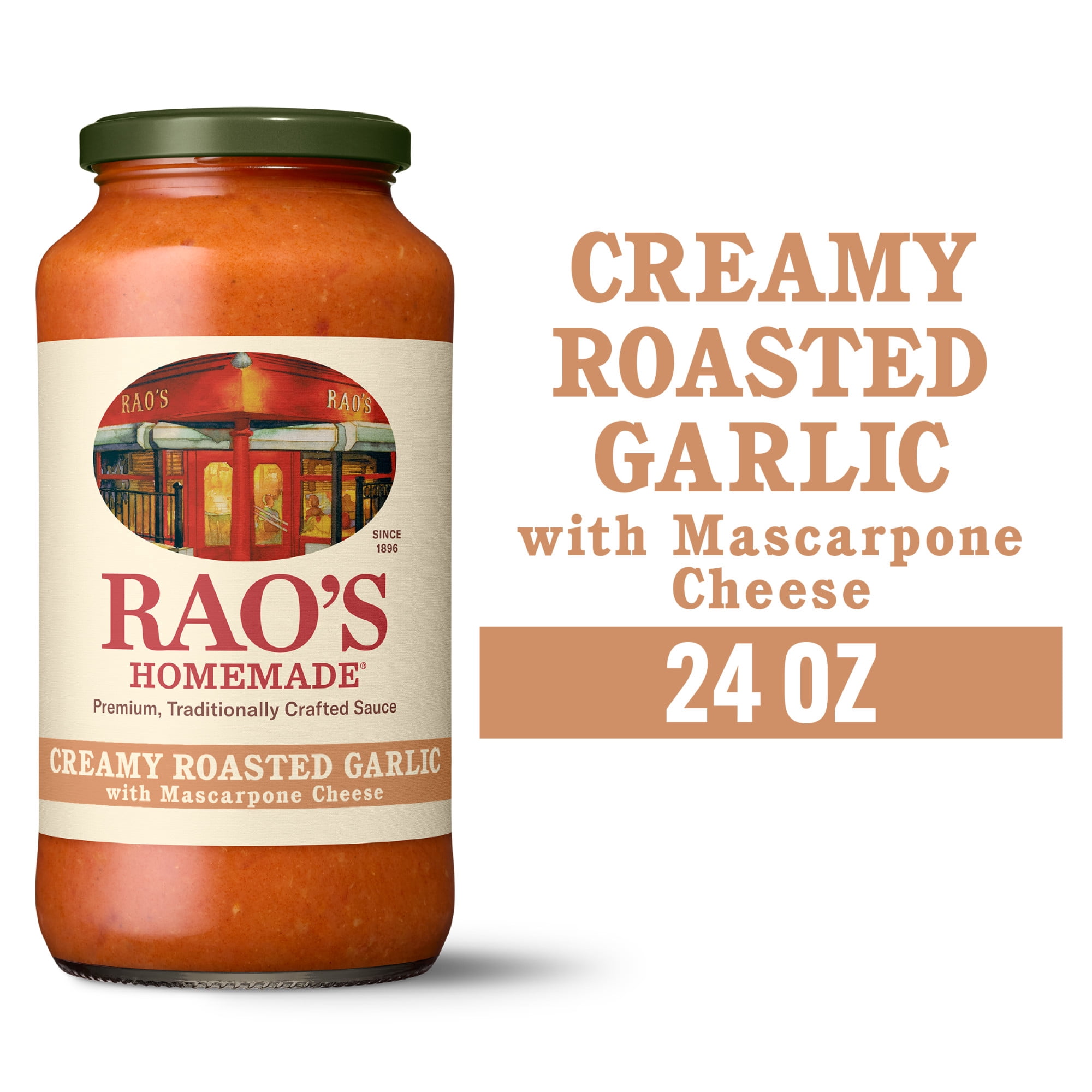 Rao's Homemade Creamy Roasted Garlic with Mascarpone Sauce, 24 oz Jar