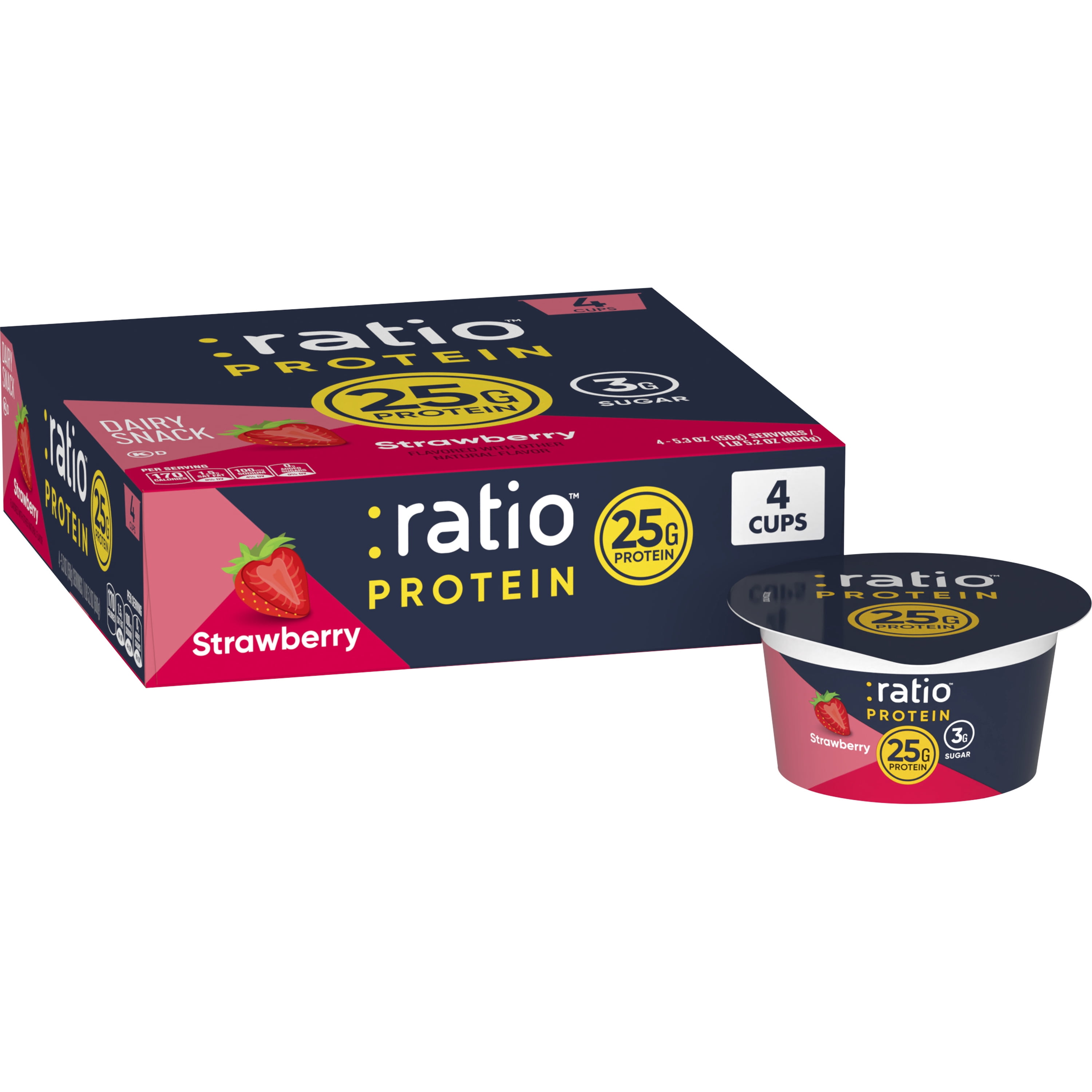 :ratio 25g Protein Strawberry Dairy Snack, 5.3 oz