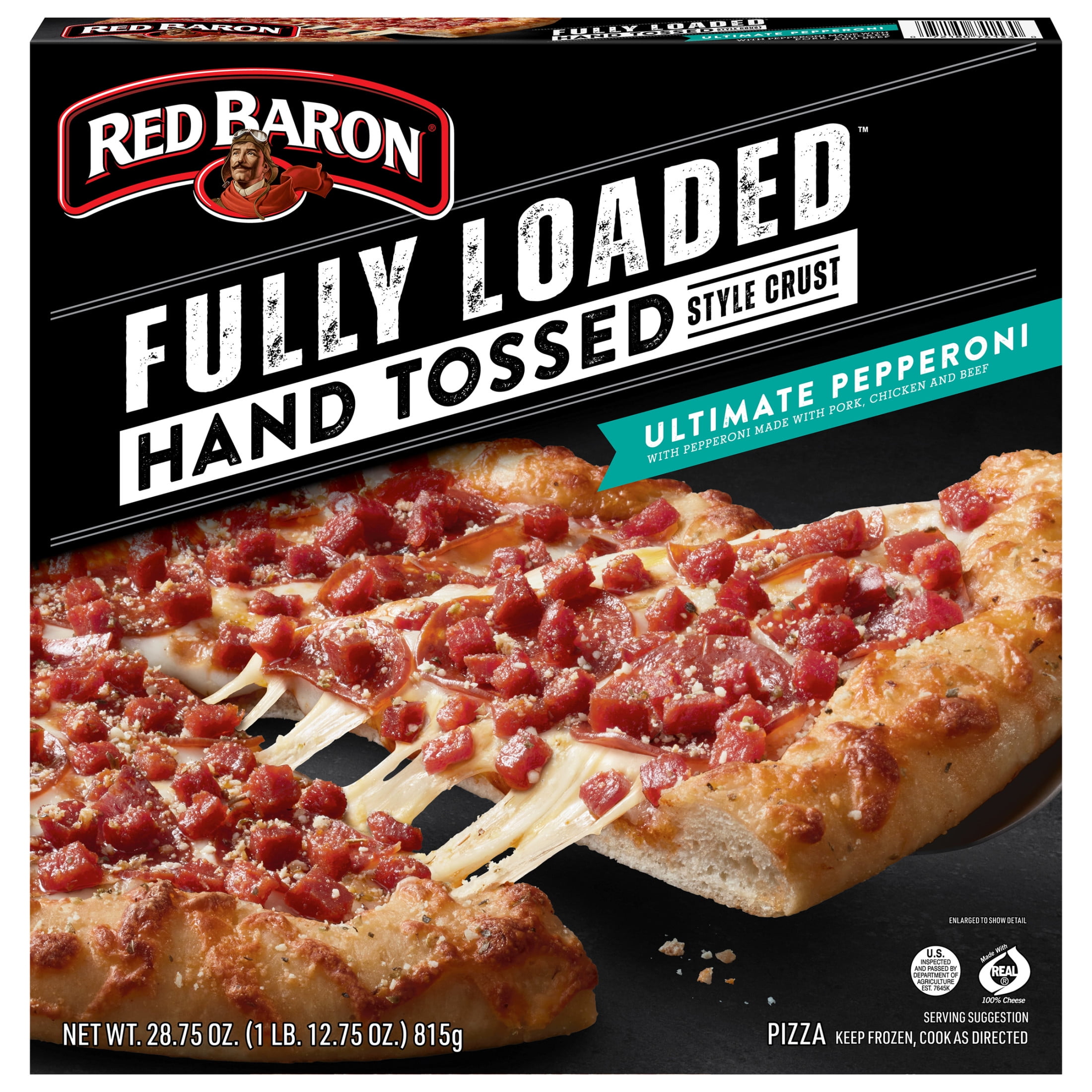 Red Baron Fully Loaded Ultimate Pepperoni Hand Tossed Crust Frozen Pizza, 28.75 oz