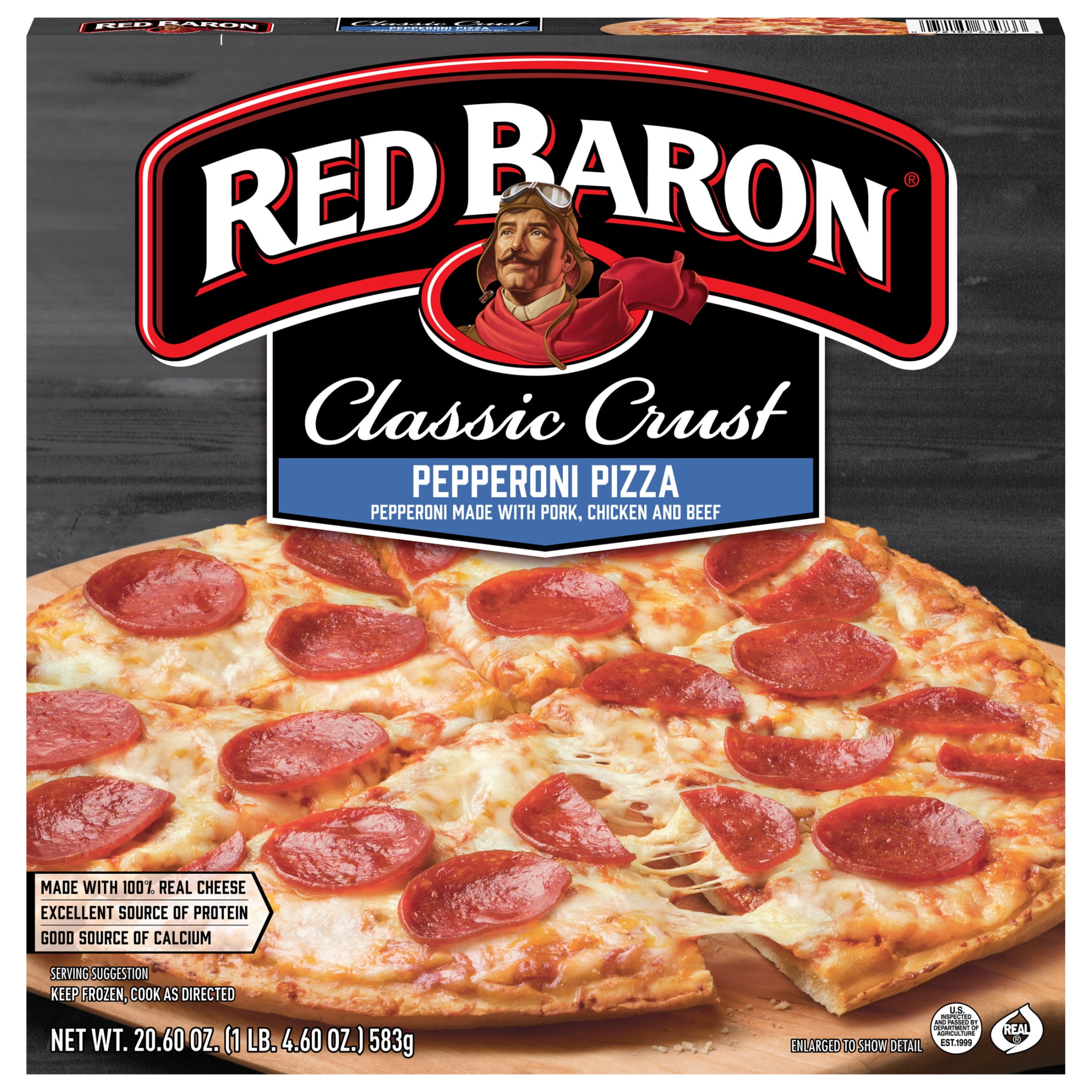 Red Baron Pepperoni Classic Crust Frozen Pizza, 20.61 oz
