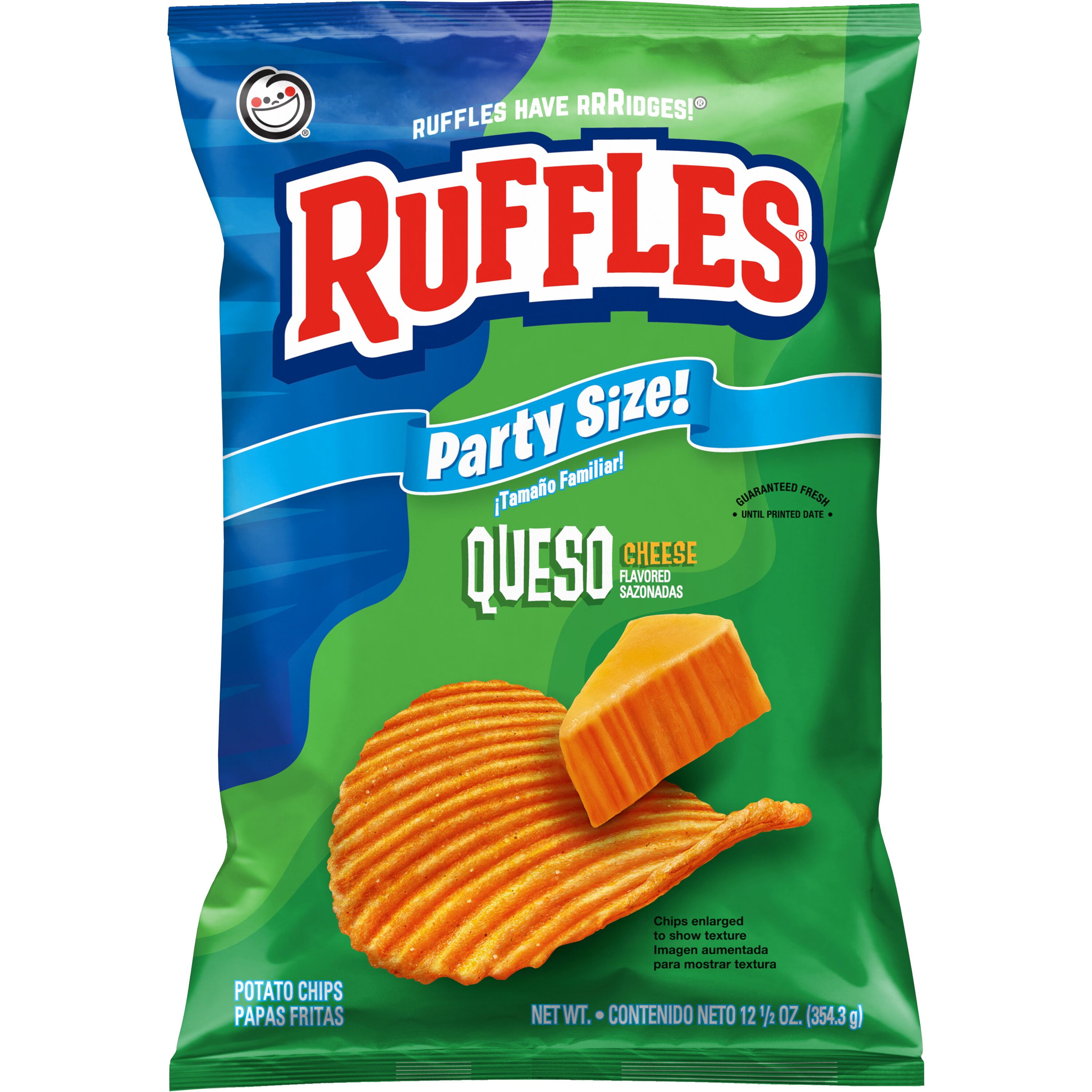 Ruffles Queso Cheese Flavored Potato Chips, 12.5 oz