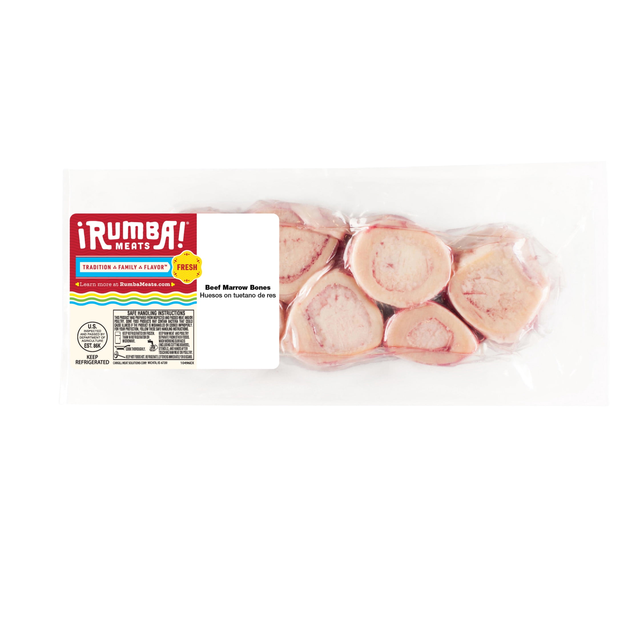 Rumba Meats Beef Marrow Bones (Hueso Con Tuetano De Res), Fresh, 0.91-1.91 lbs.