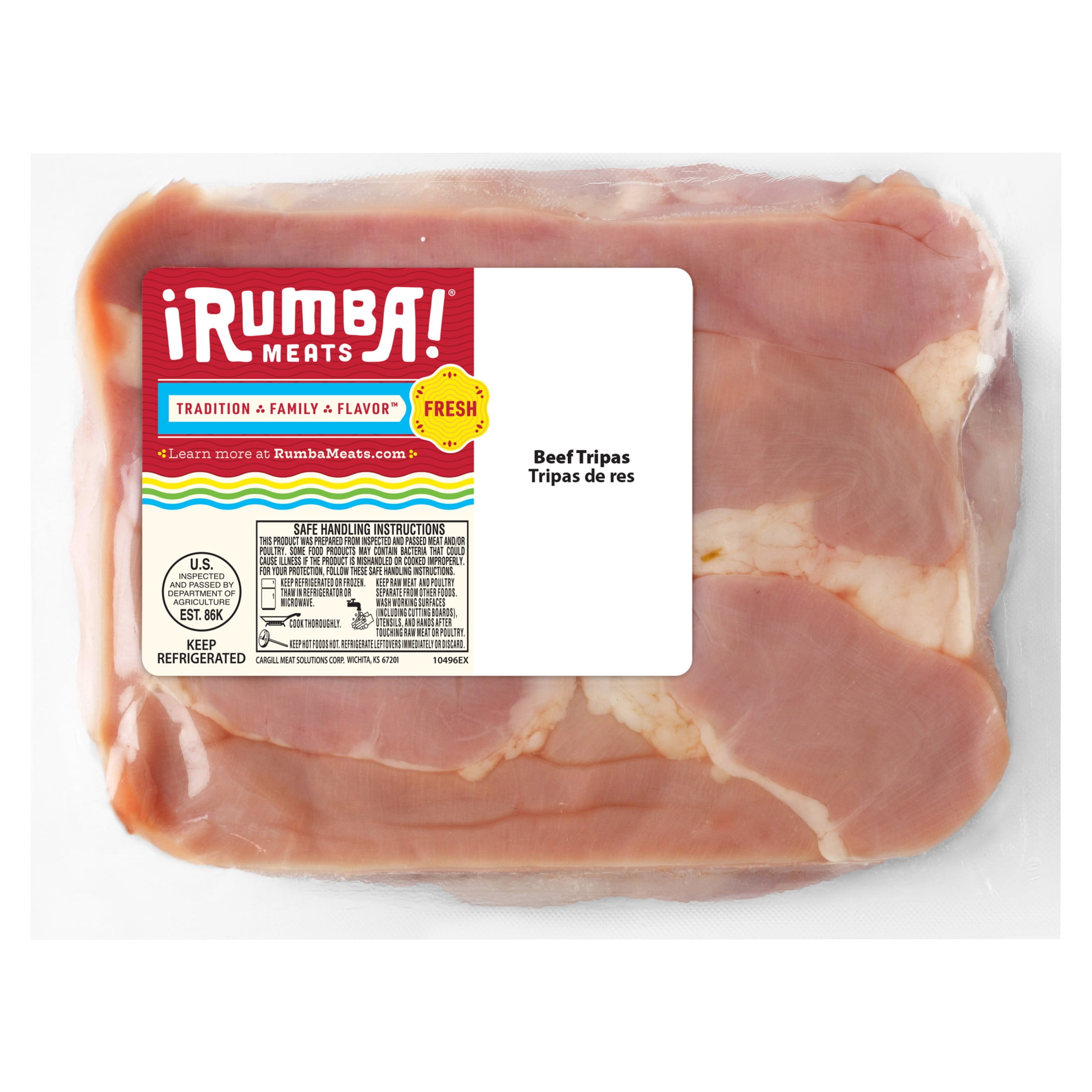 Rumba Meats Beef Tripas (Tripas De Res), Fresh, 1.96-2.96 lbs.