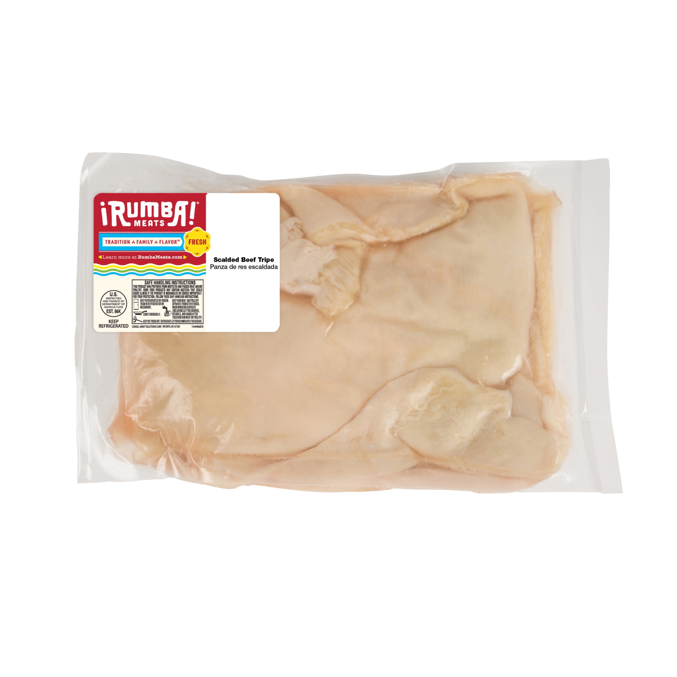 Rumba Meats Scalded Beef Tripe (Panza De Res), Fresh, 3.5-5.11 lbs.