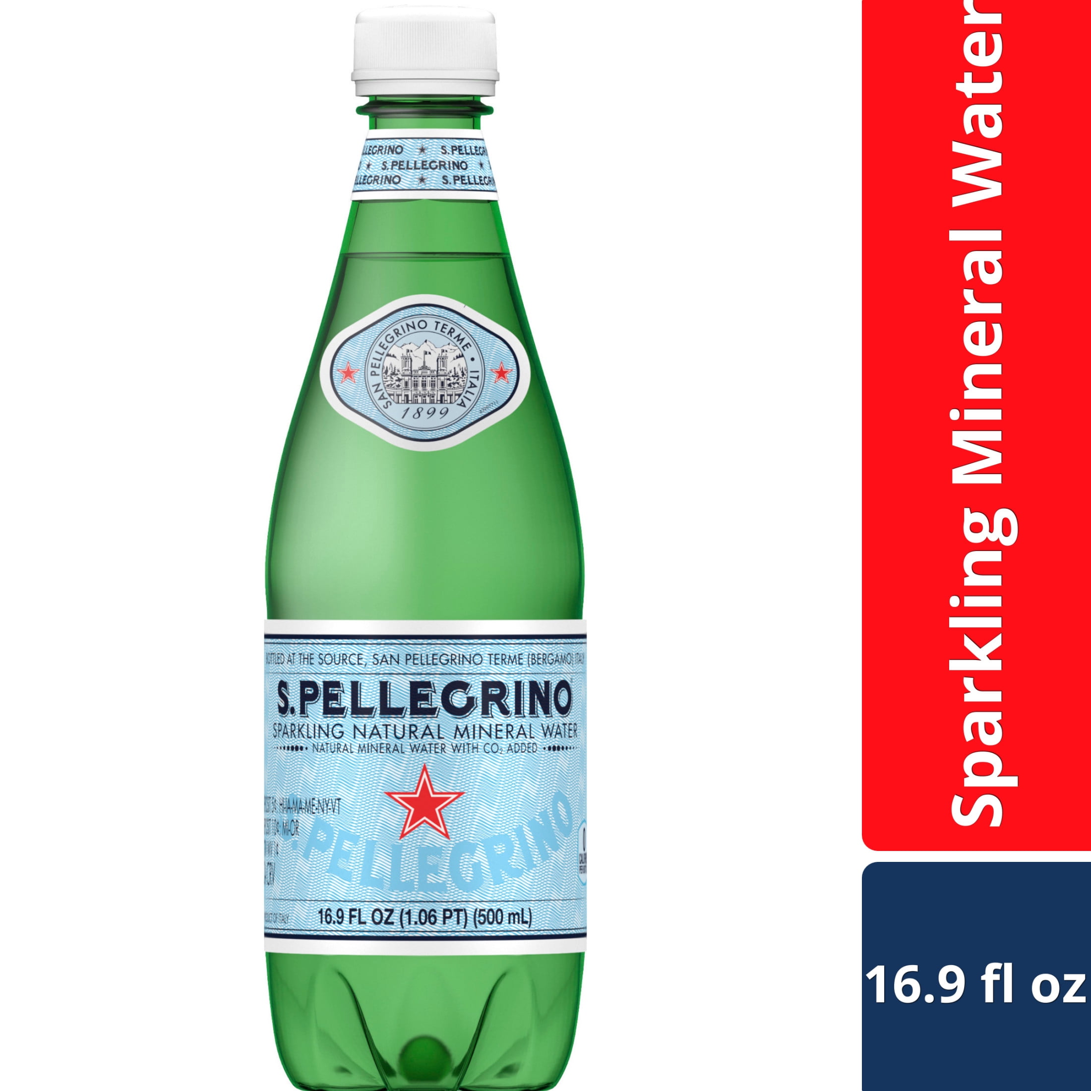 S.Pellegrino Sparkling Natural Mineral Water, 16.9 fl oz bottle
