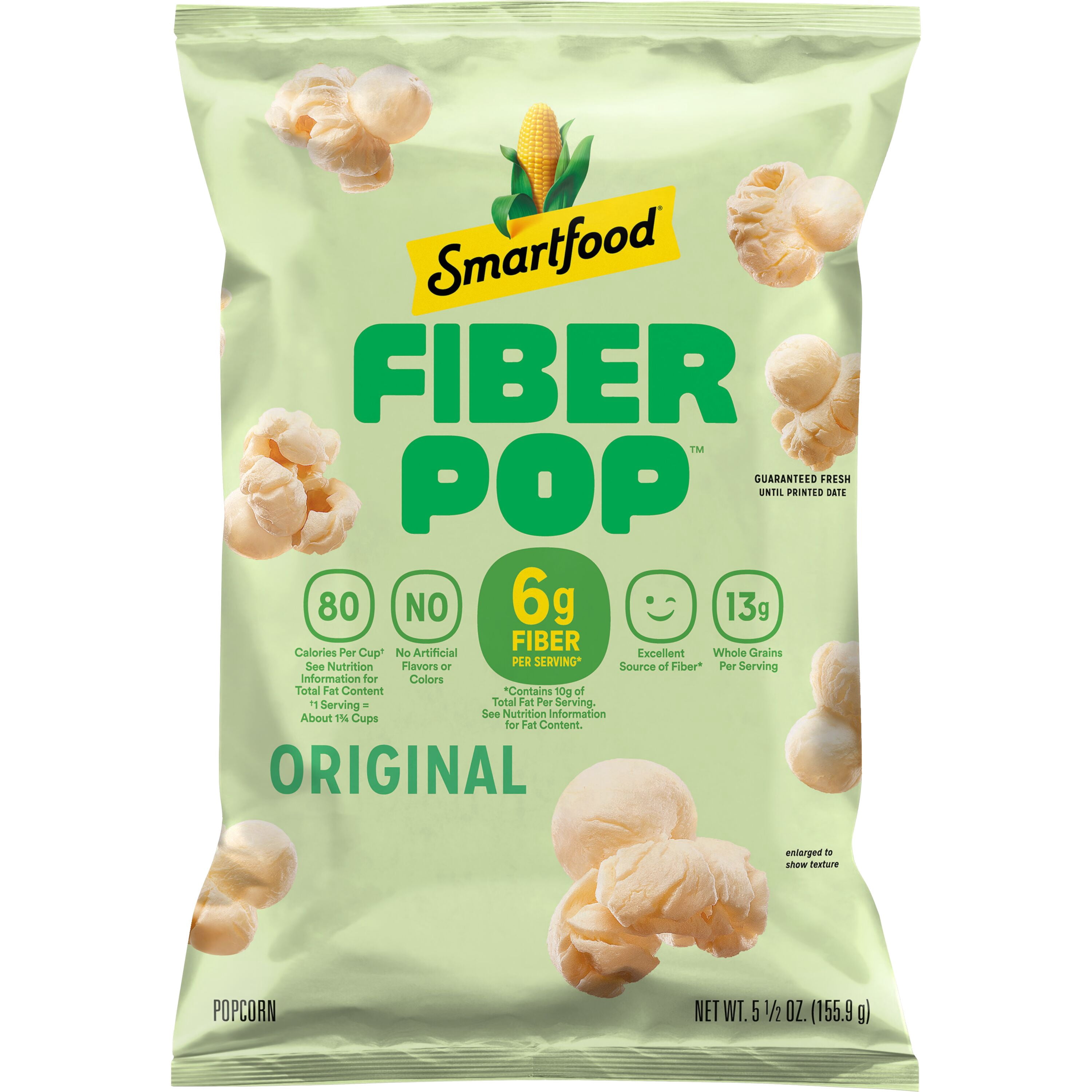 Smartfood FiberPop, No Artificial Colors and Flavor Original Popcorn 5.5 oz