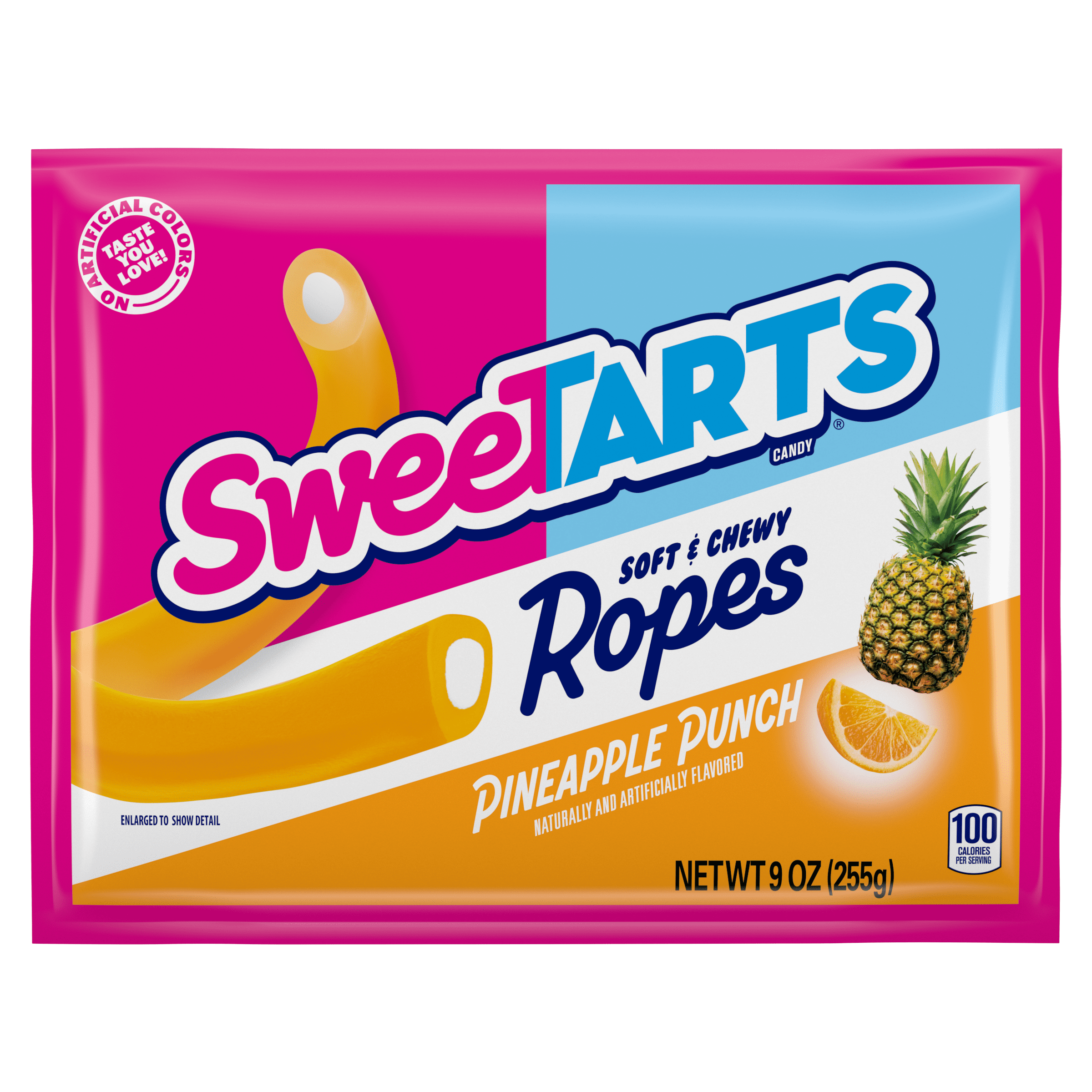 SweeTARTS Ropes, Pineapple Punch, Soft and Chewy, 9 oz