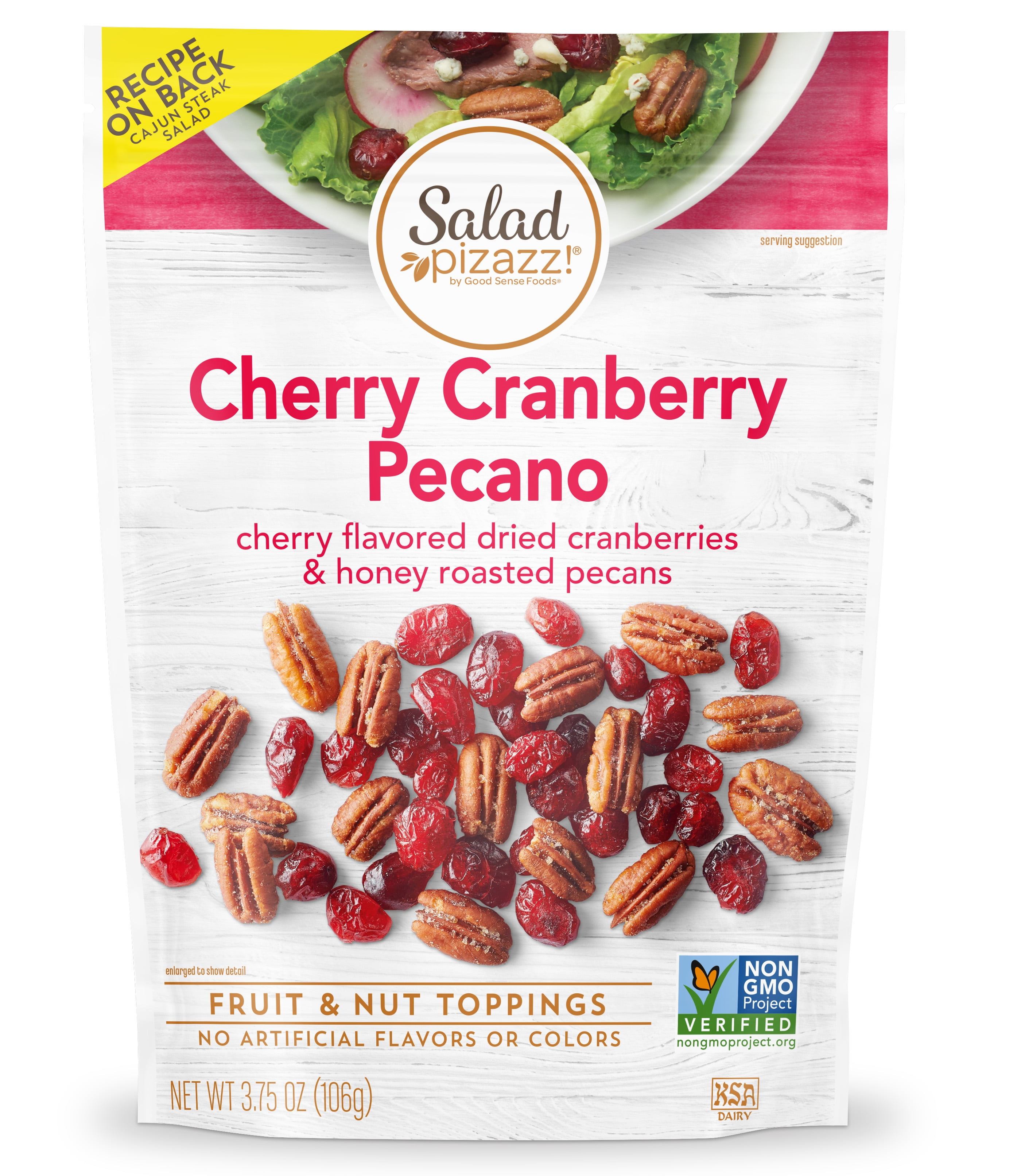 Salad Pizazz! Cherry Cranberry Pecano Fruit & Nut Topping, 3.75 oz Bag