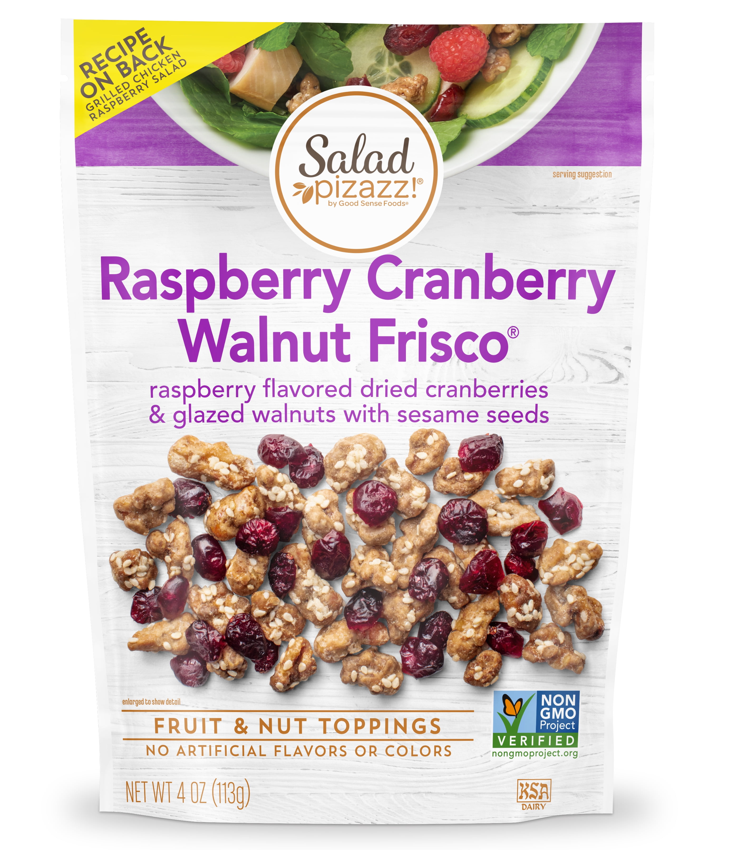 Salad Pizazz Raspberry Cranberry Walnut Frisco Fruit & Nut Topping, 4 oz