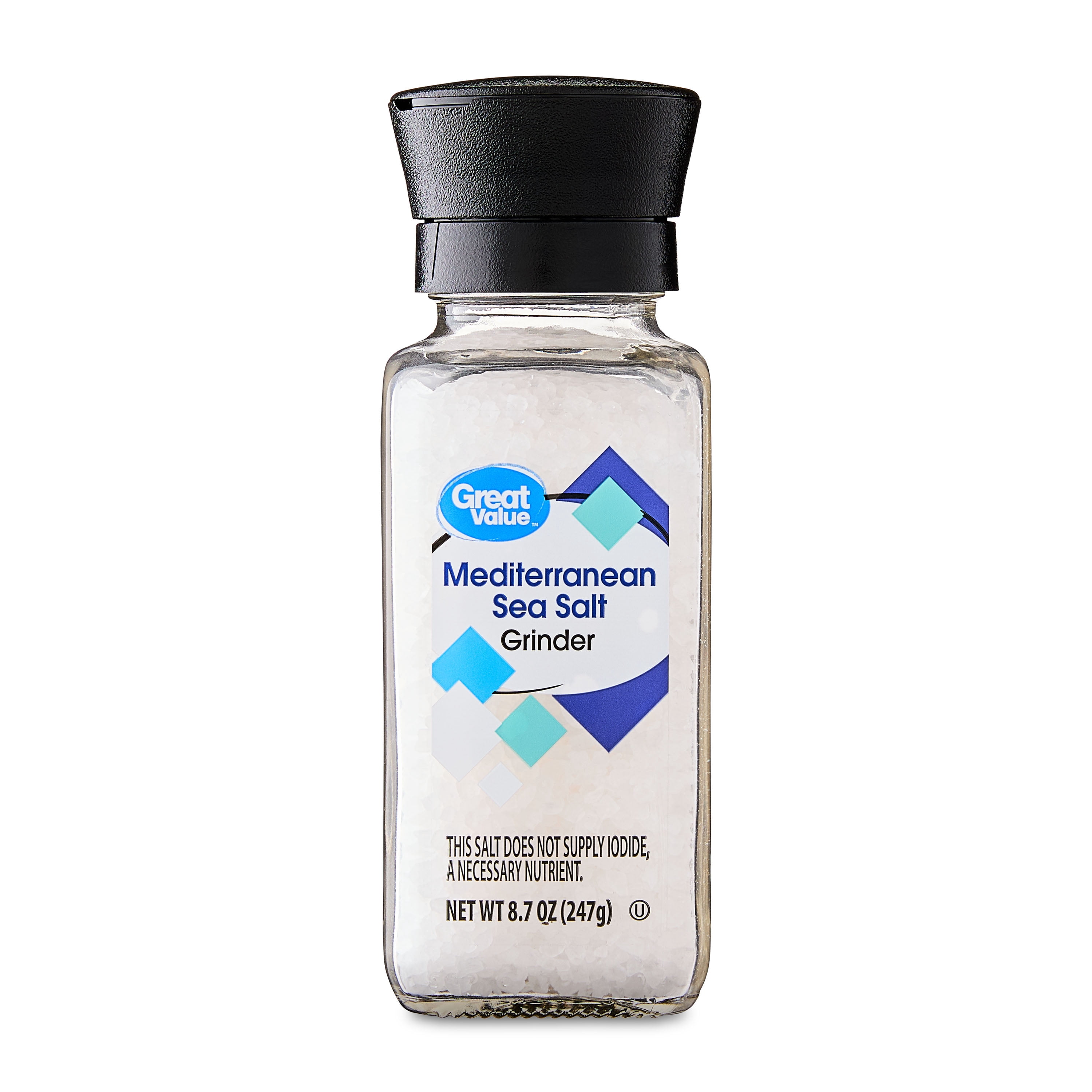 Great Value Mediterranean Sea Salt Grinder, 8.7 oz