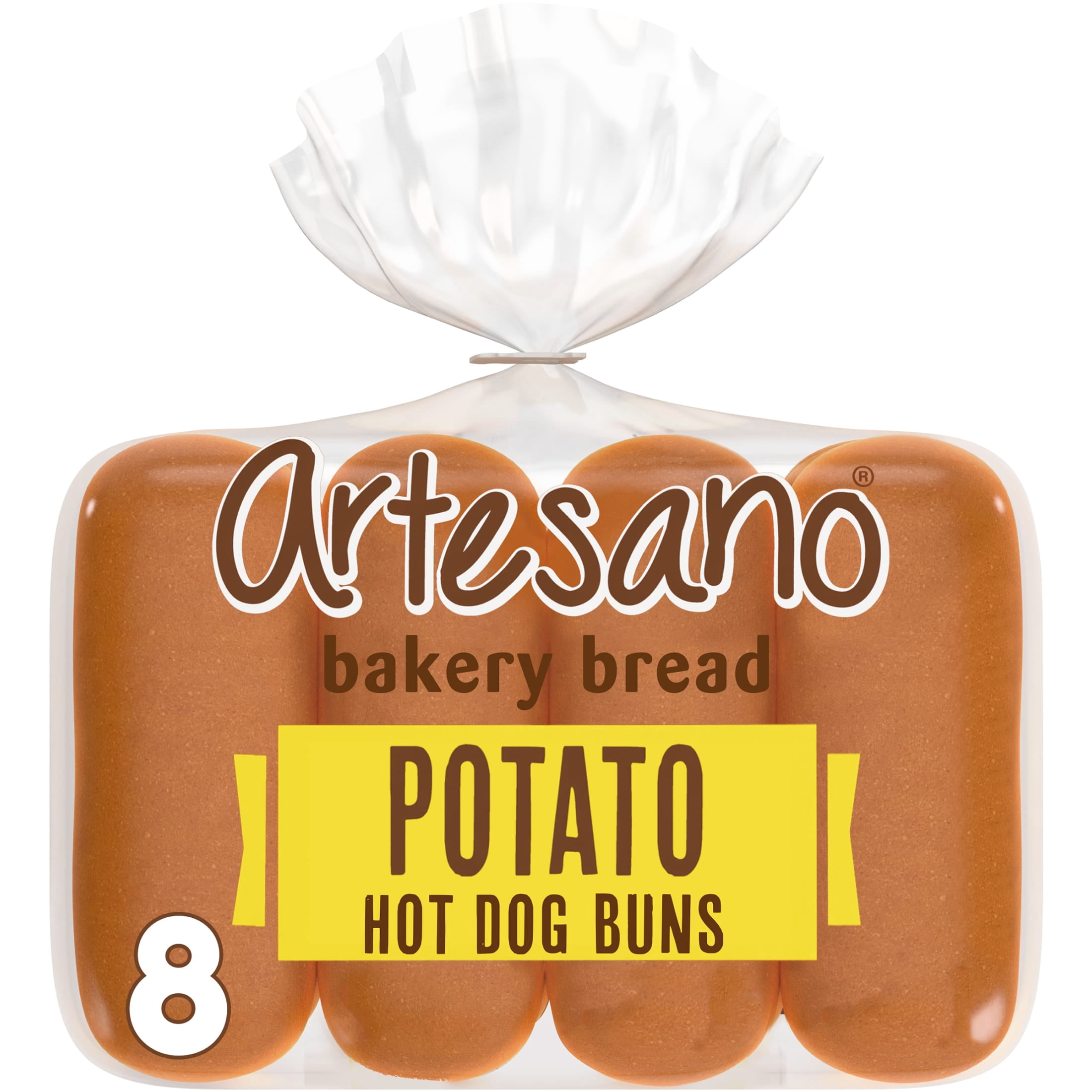 Artesano Potato Hot Dog Buns, 8 count, 16 oz