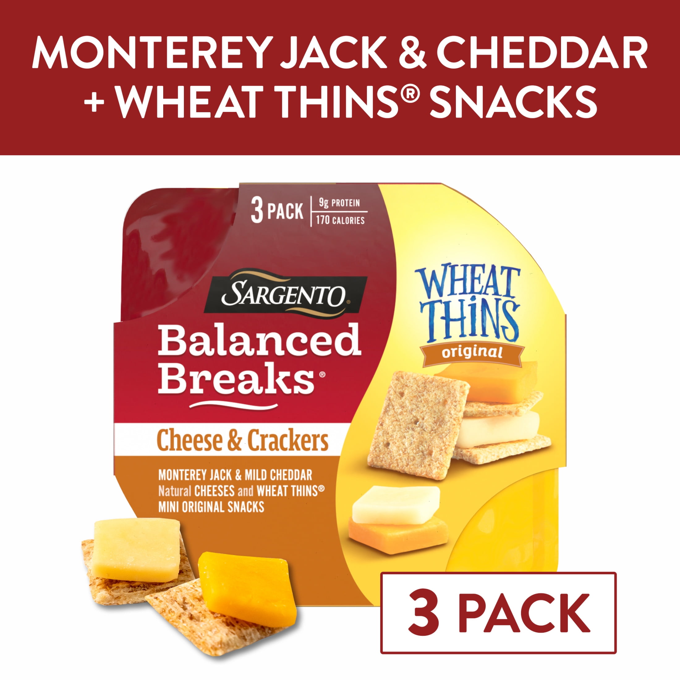 Sargento Balanced Breaks Cheese & Crackers, Monterey Jack & Mild Cheddar & WHEAT THINS
