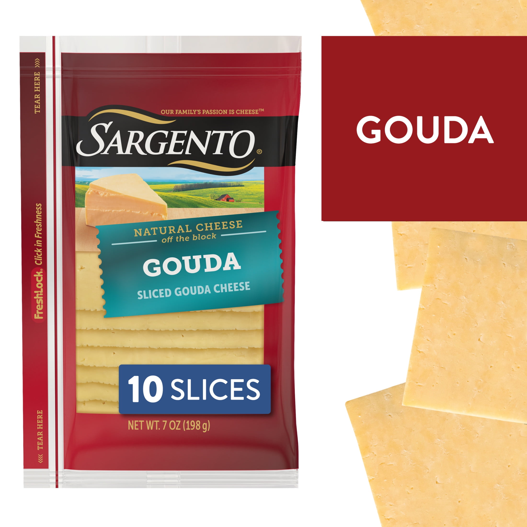 Sargento Gouda Sliced Cheese, 10 slices
