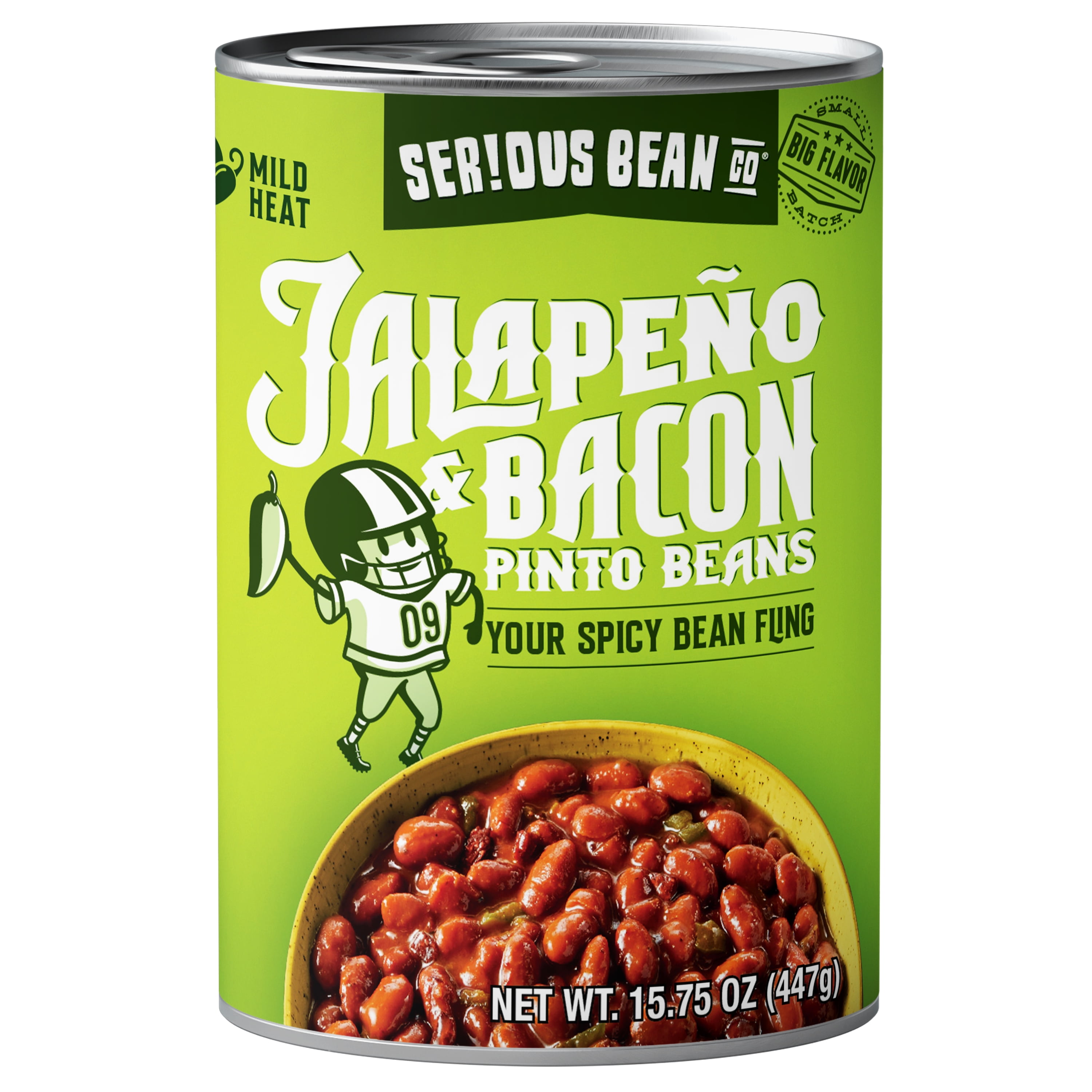 SERIOUS Bean Co Jalapeno & Bacon Pinto Beans, 15.75 Oz Can