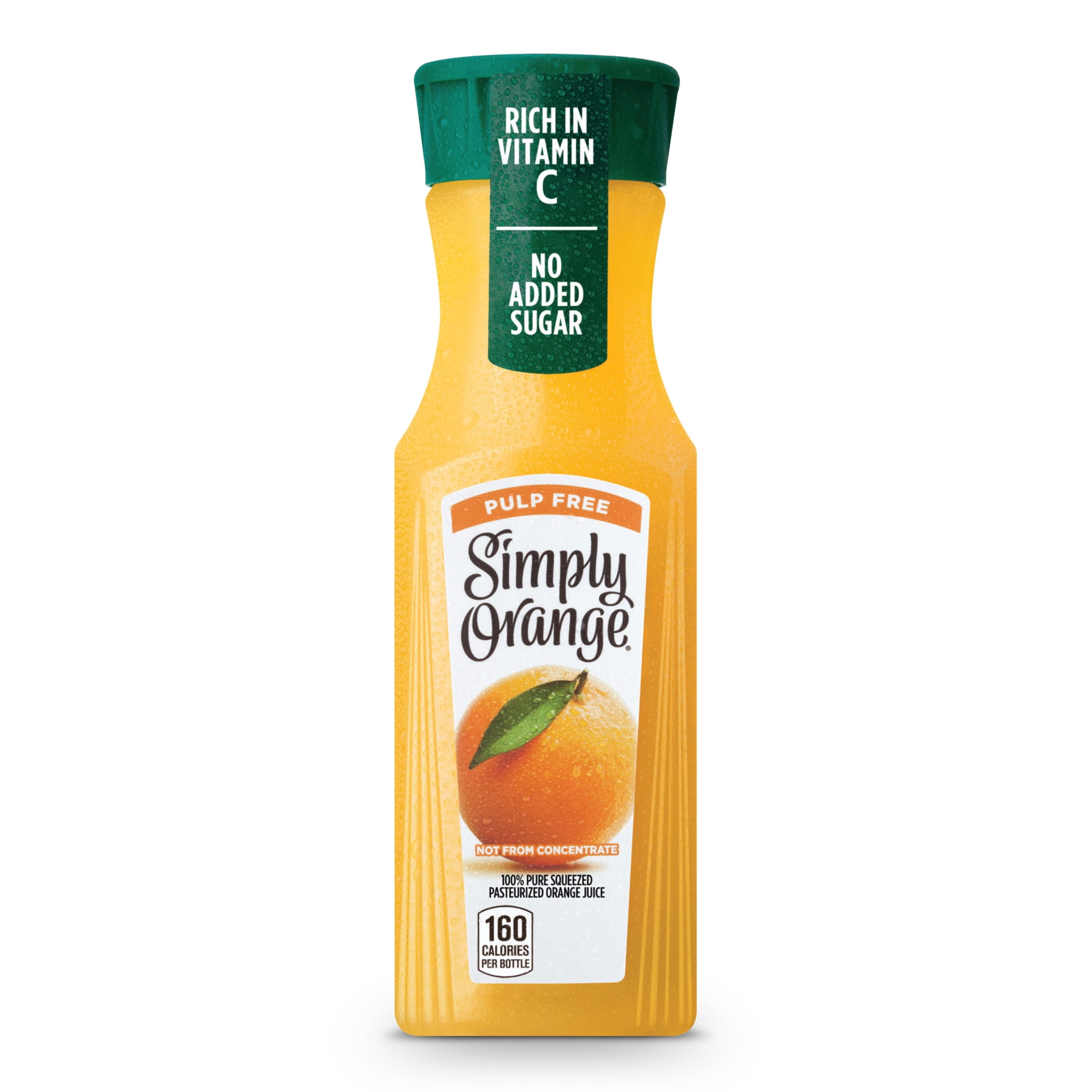 Simply Orange Pulp-Free Orange Juice Bottle, 11.5 fl oz