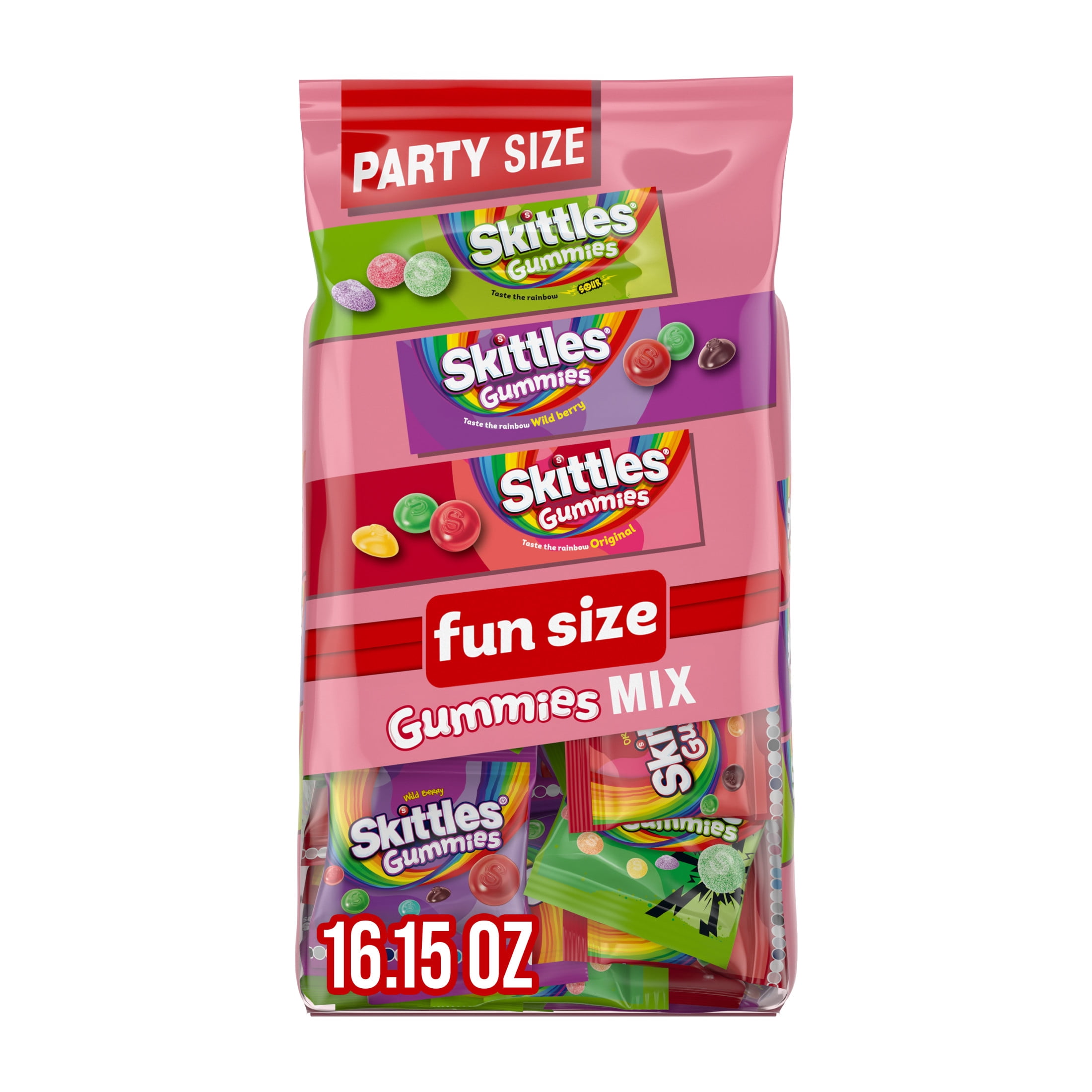 Skittles Gummies Fun Size Variety Assortment, Party Size, 16.15 Oz Bag