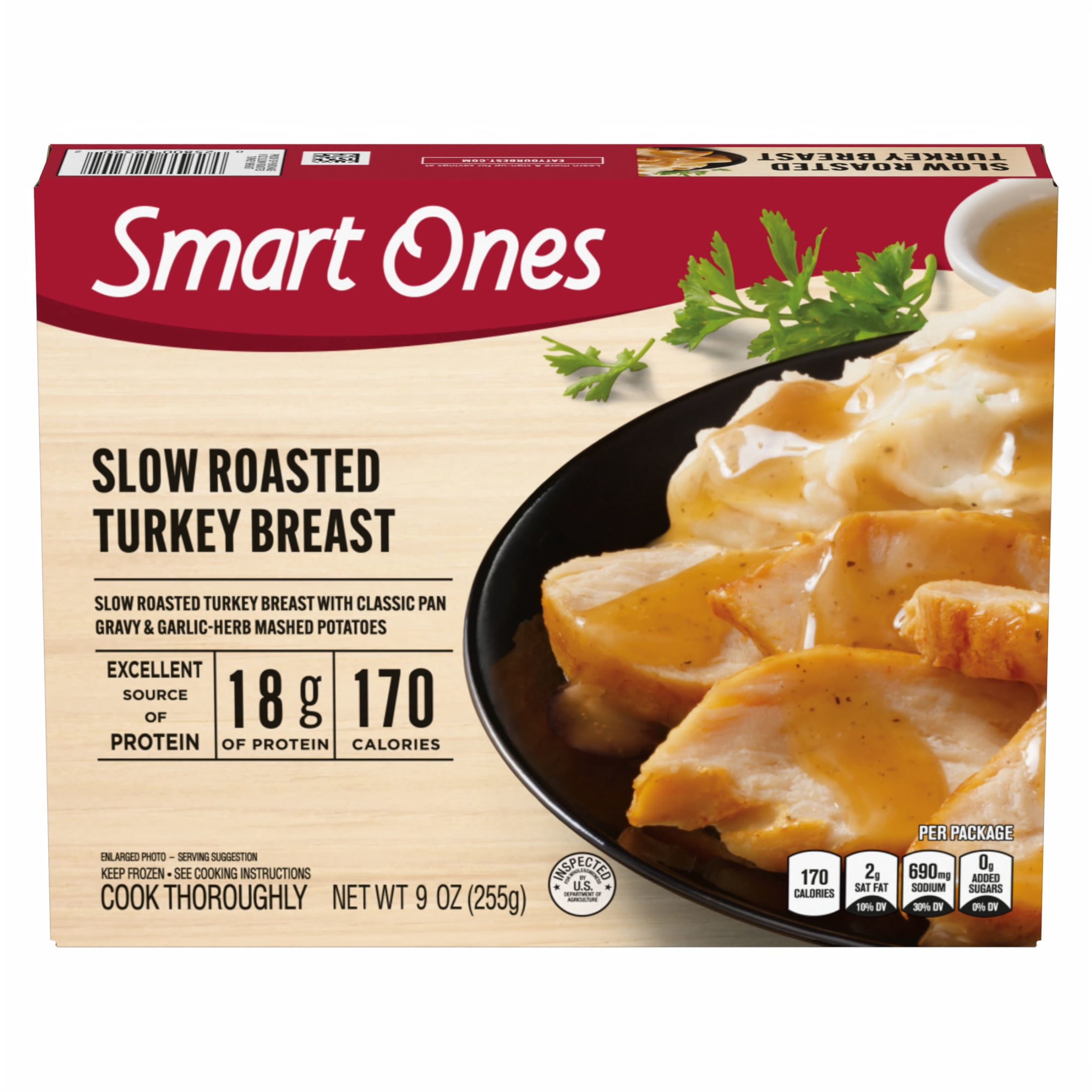 Smart Ones Slow Roasted Turkey Breast Frozen Meal, 9 oz Box