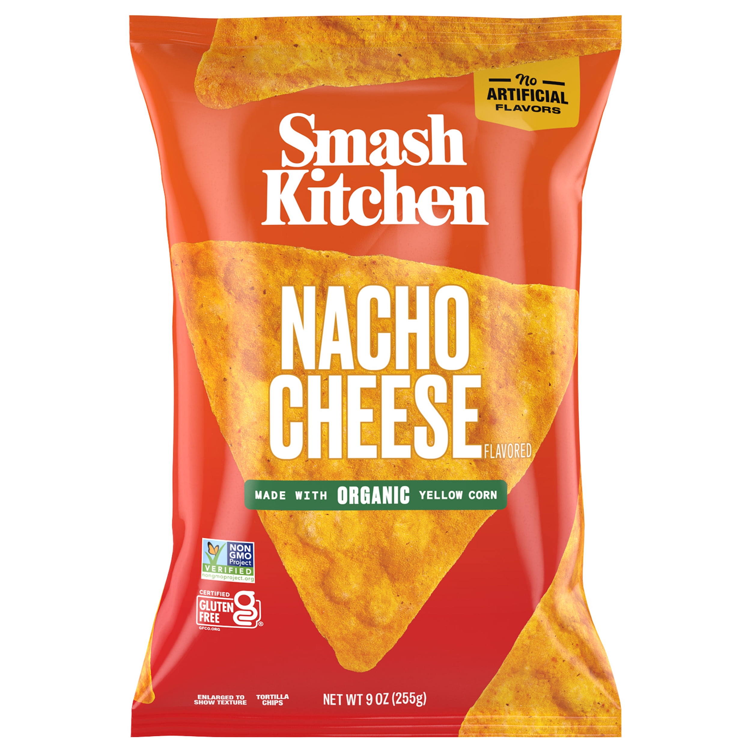 Smash Kitchen Nacho Cheese Non-GMO Tortilla Chips, 9 oz