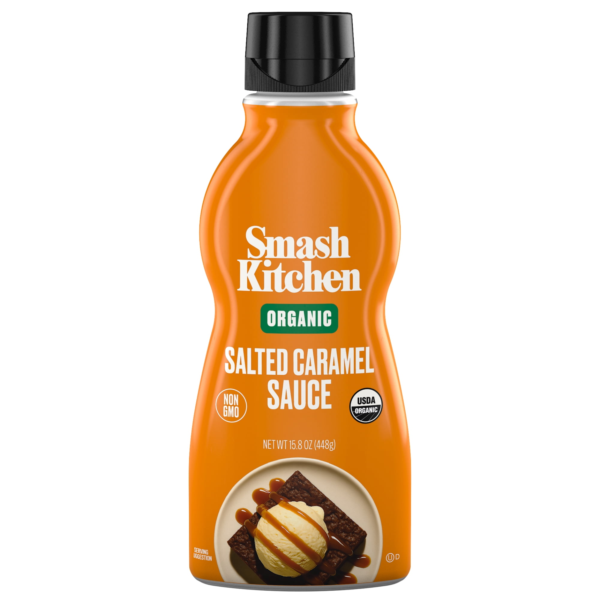 Smash Kitchen Organic Non-GMO Salted Caramel Dessert Sauce, 15.8 oz