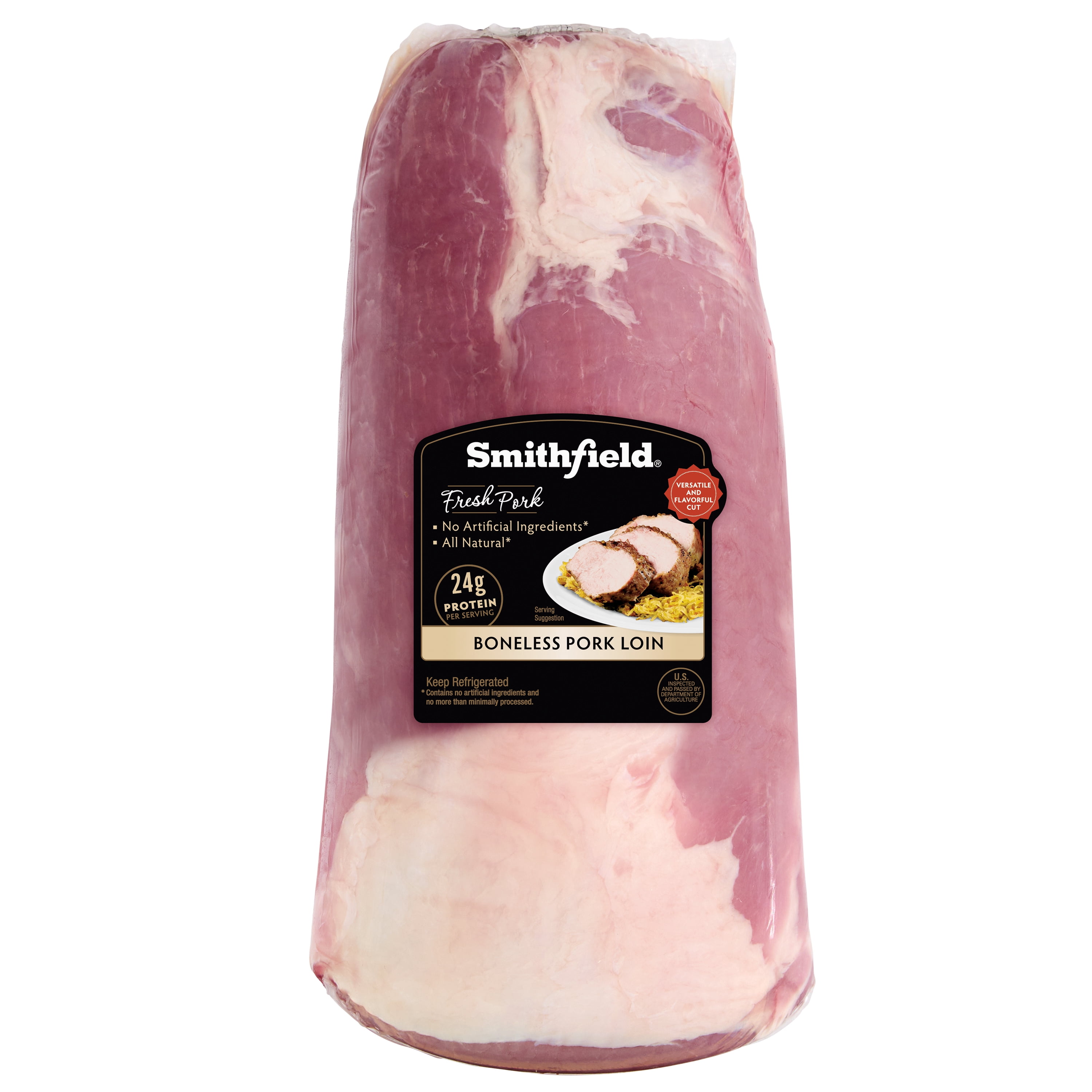 Smithfield Fresh Pork Center Cut Loin Boneless, 3 - 6.25 lb., 24 Grams of Protein per 4 oz Serving