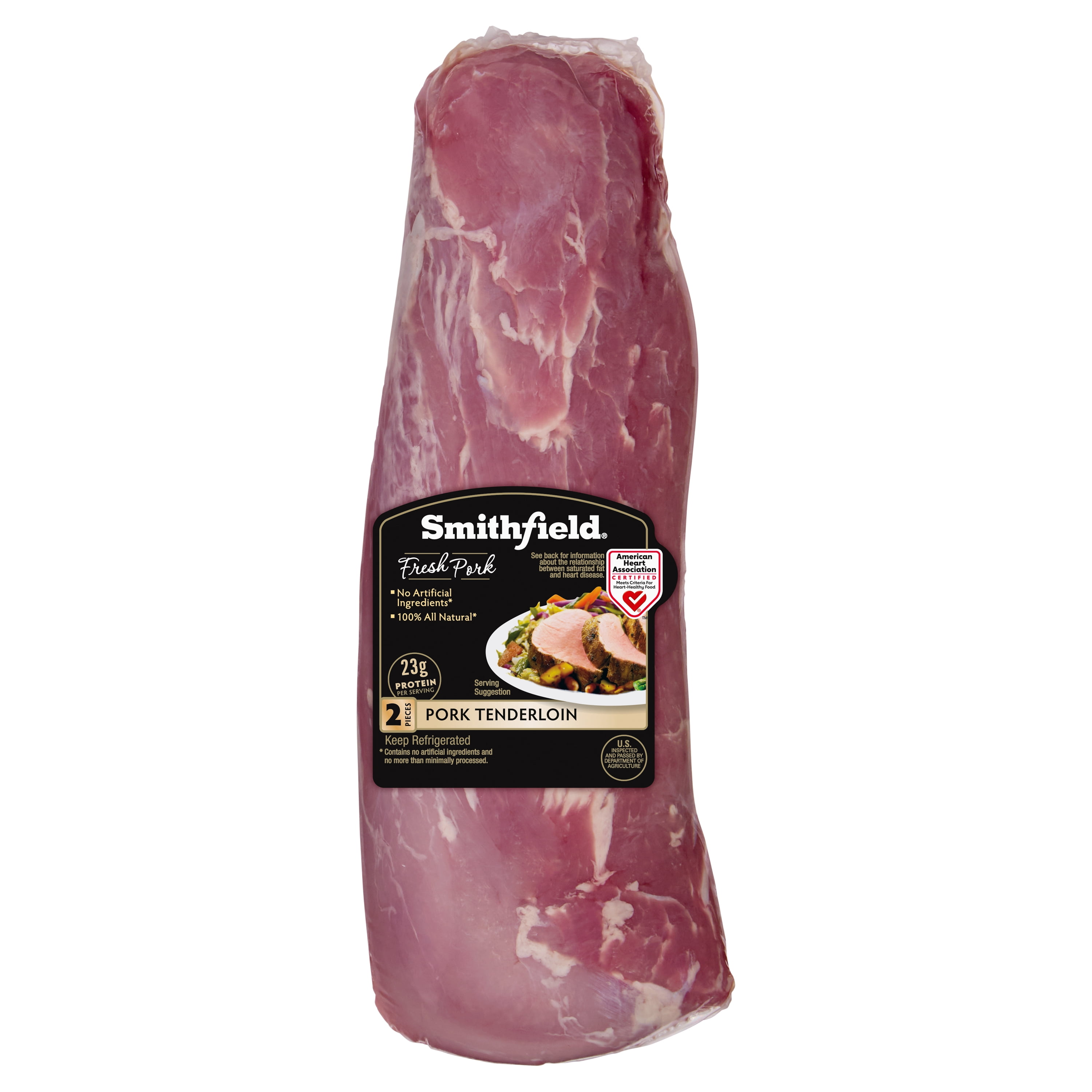 Smithfield Fresh Pork Tenderloin 2 Count, 1.4 - 3.4 lb, 23 g of protein per 4 oz serving