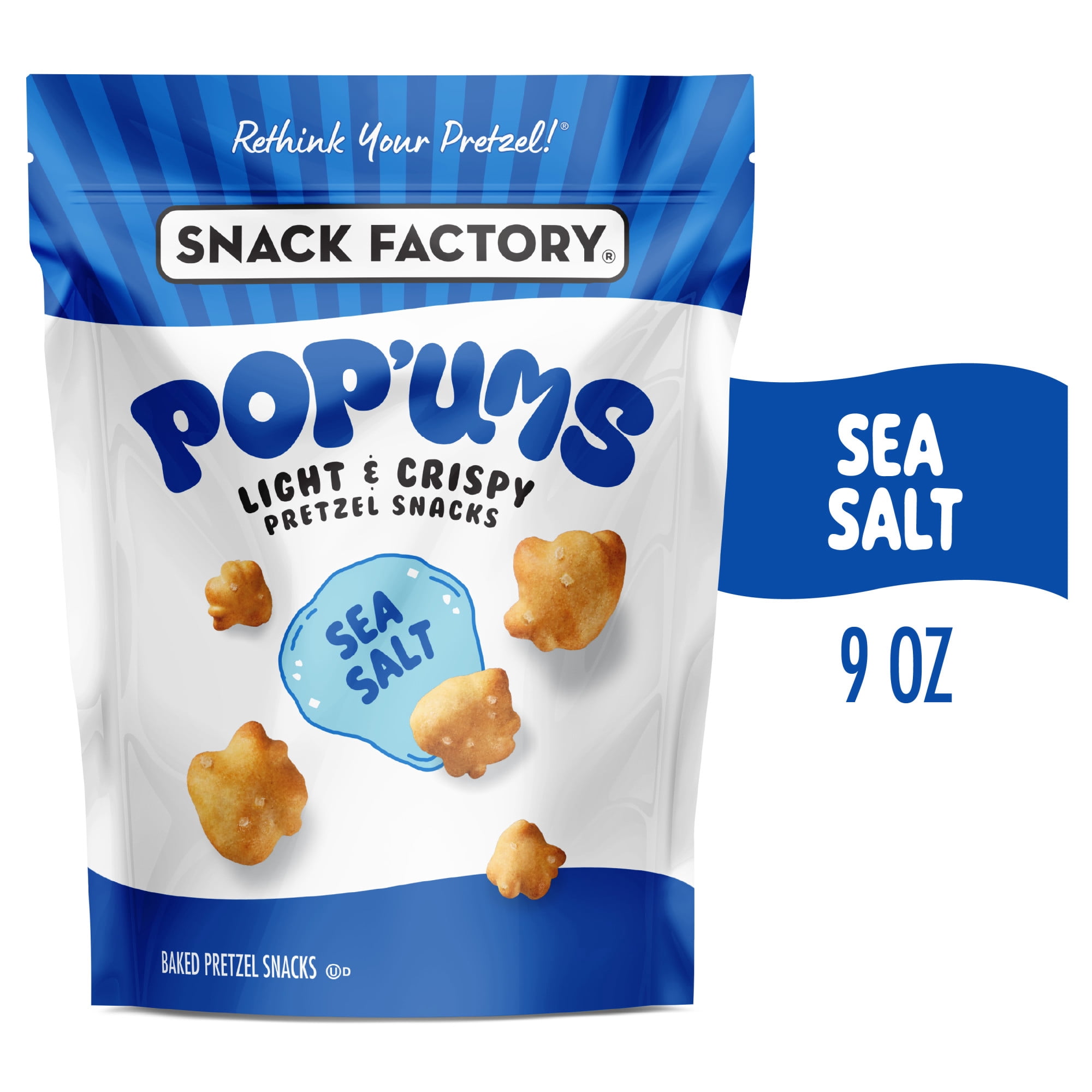 Snack Factory Pop'ums Sea Salt Pretzel Snacks, 9 oz Bag