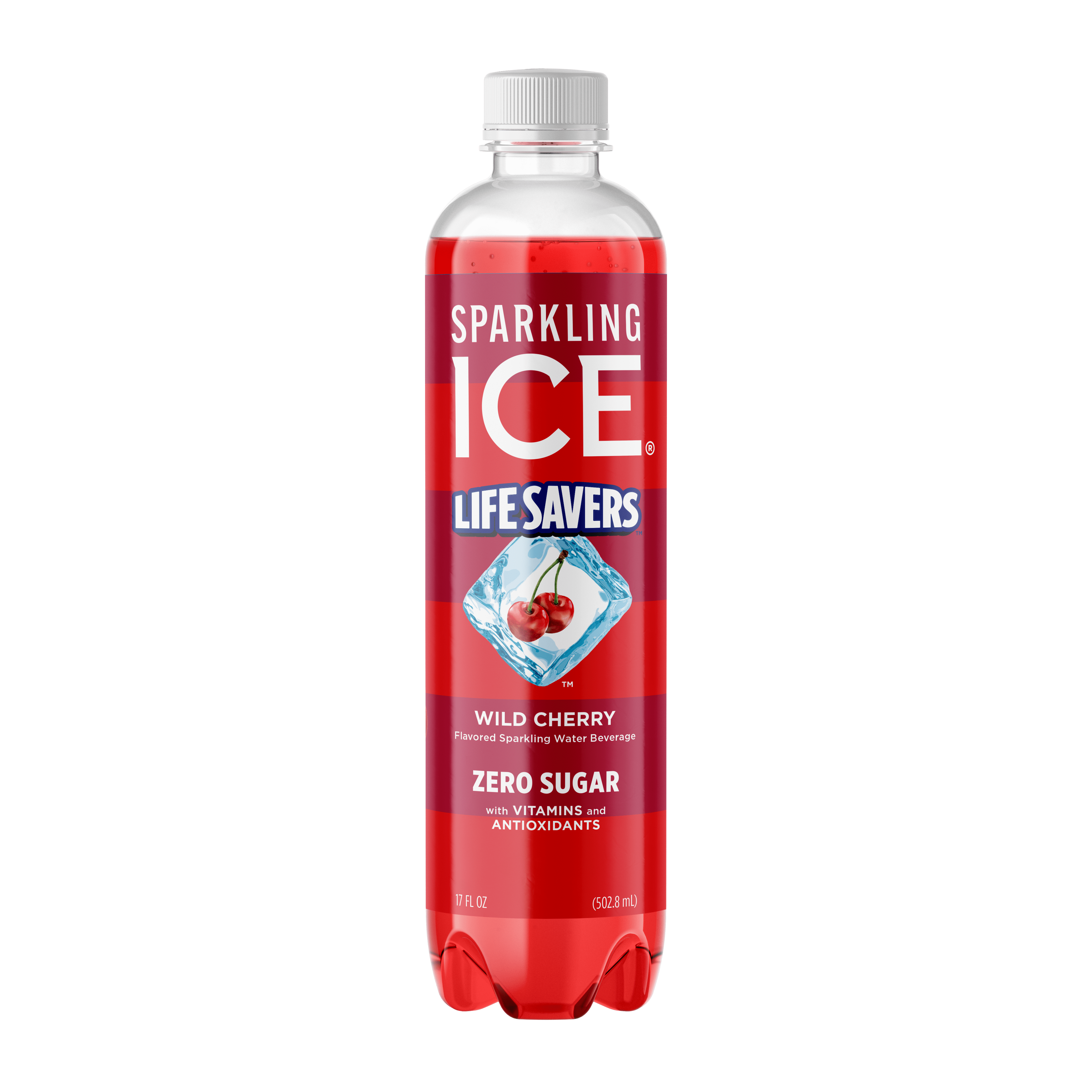 Sparkling Ice Life Savers Wild Cherry 17oz bottle *Zero Sugar, Naturally Sourced Colors & Flavors*