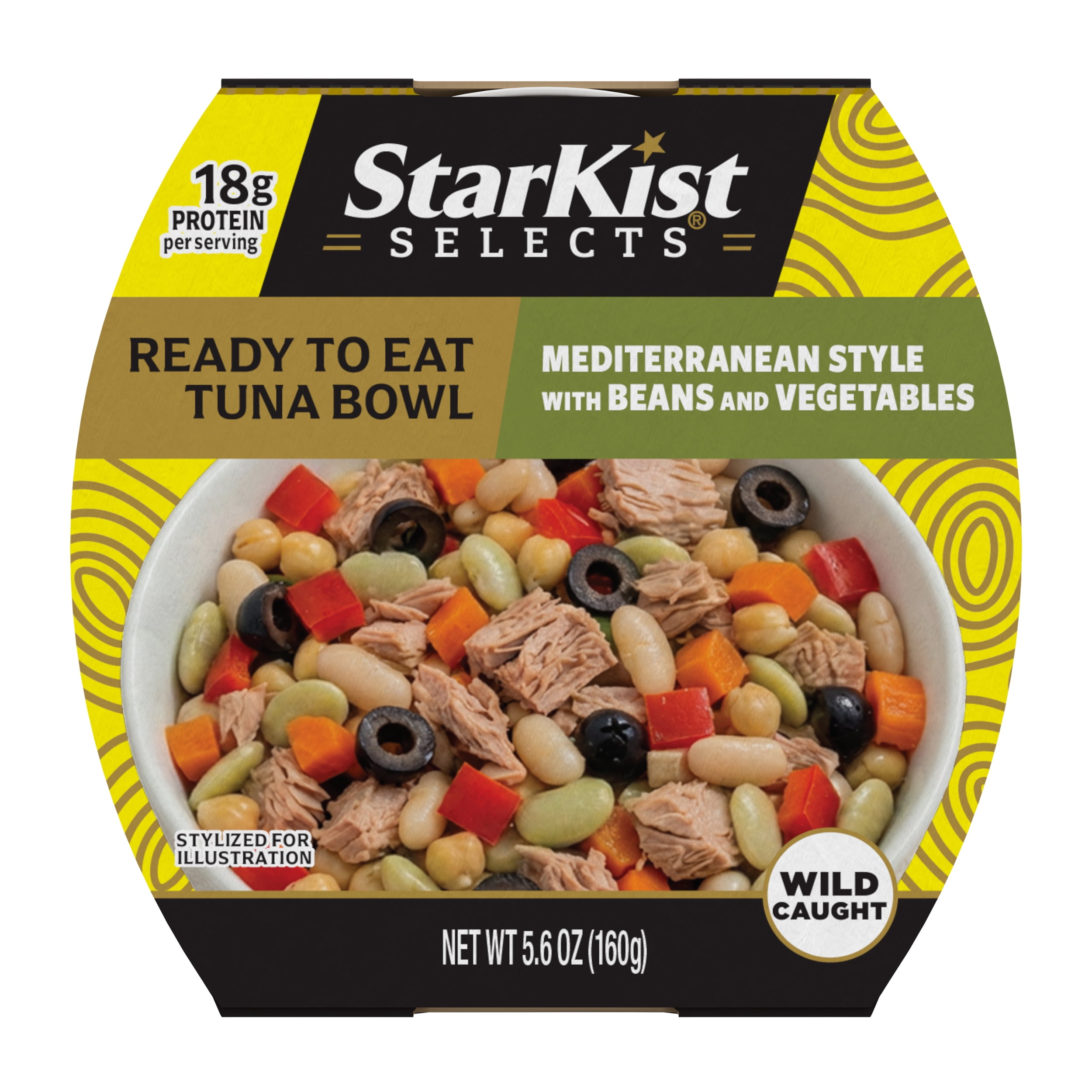 StarKist Selects Tuna Mediterranean Style with Beans and Vegetables, 18g Protein, 5.6 oz Bowl