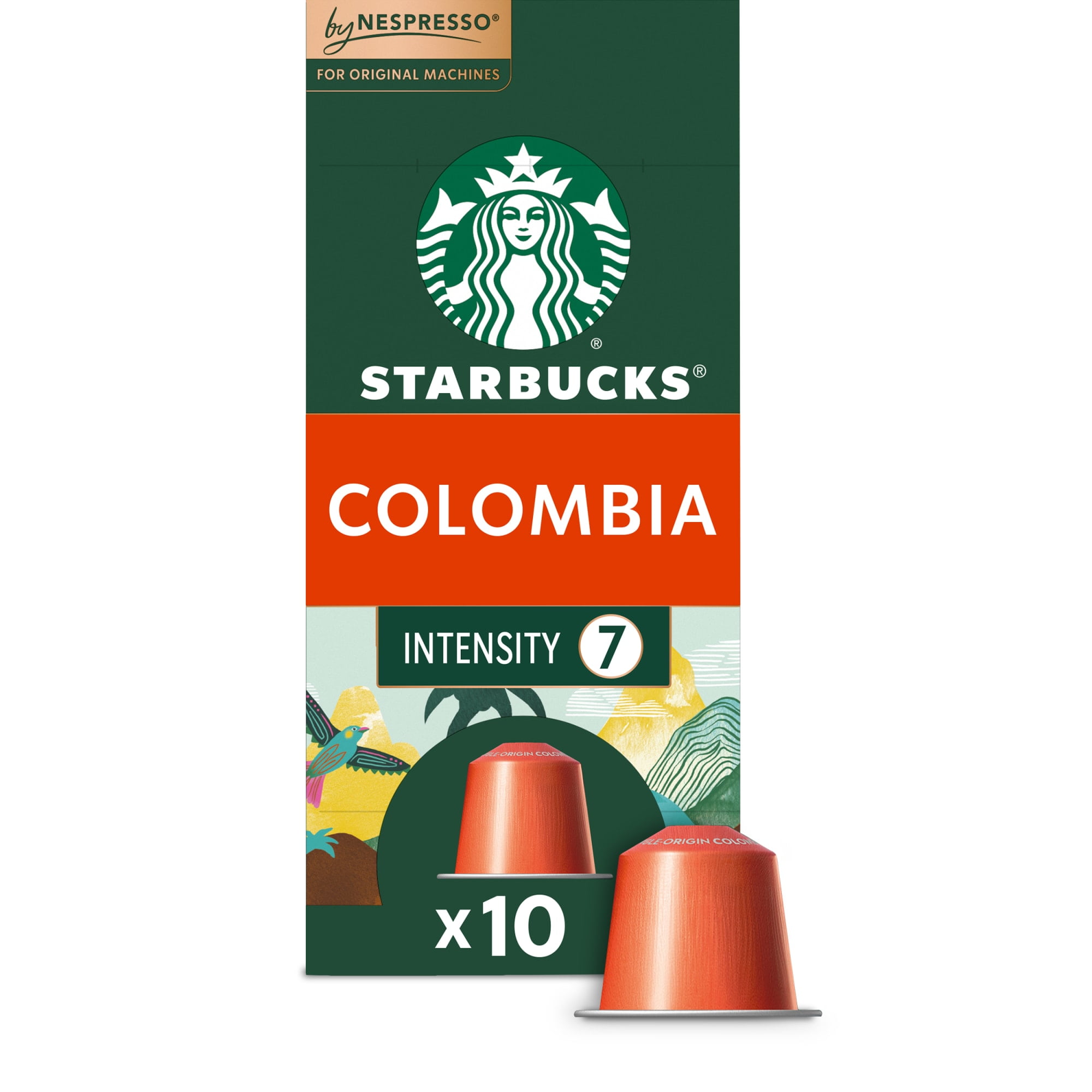 Starbucks By Nespresso Original Line, Colombia, Medium Roast Nespresso Pods, 10 Count