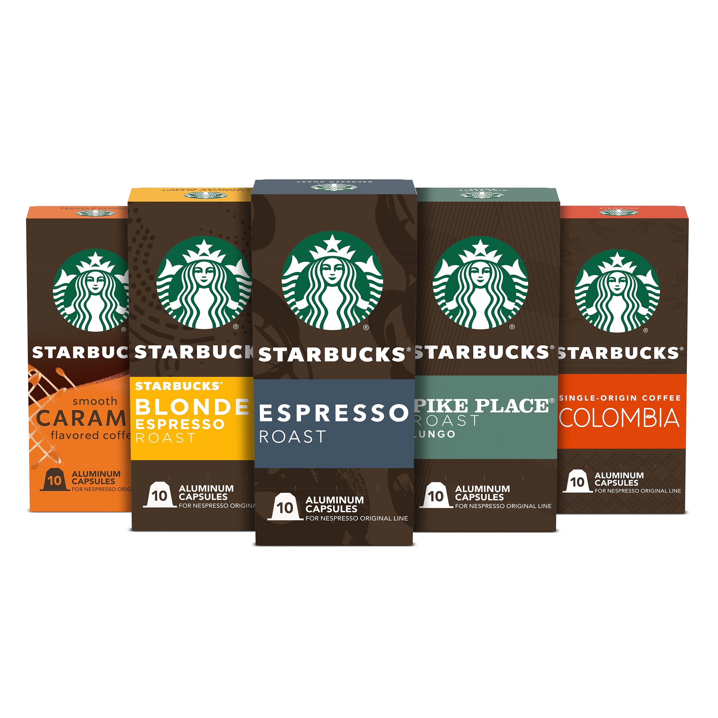 Starbucks by Nespresso Original Coffee Capsules, Variety Pack, 50 Count