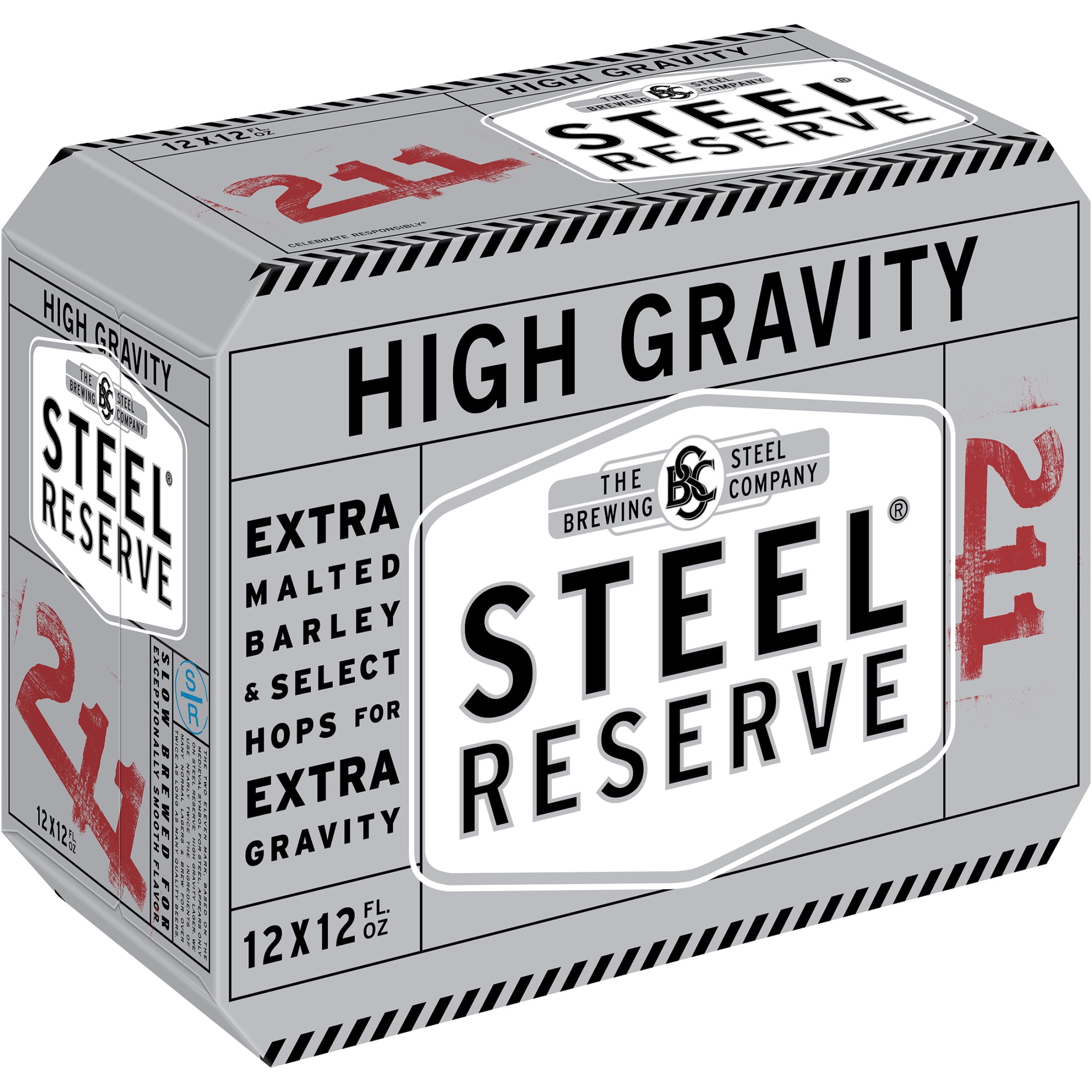 Steel Reserve High Gravity, 12 Pack, 12 fl oz Aluminum Cans, 8.1% ABV