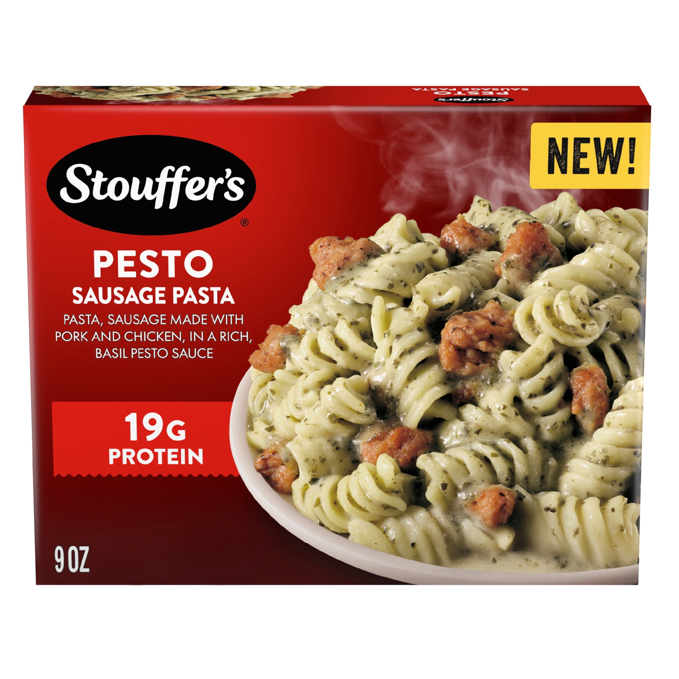Stouffer's Pesto Sausage Pasta, Single Serve Pasta, Frozen Meals 9 oz (Frozen)
