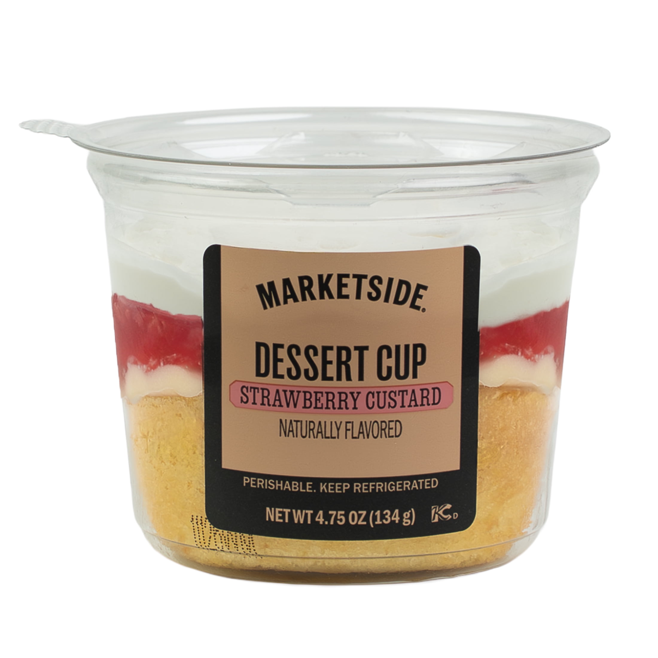 Marketside Strawberry Custard Dessert Cup 4.75 oz, Whipped Cream Frosting