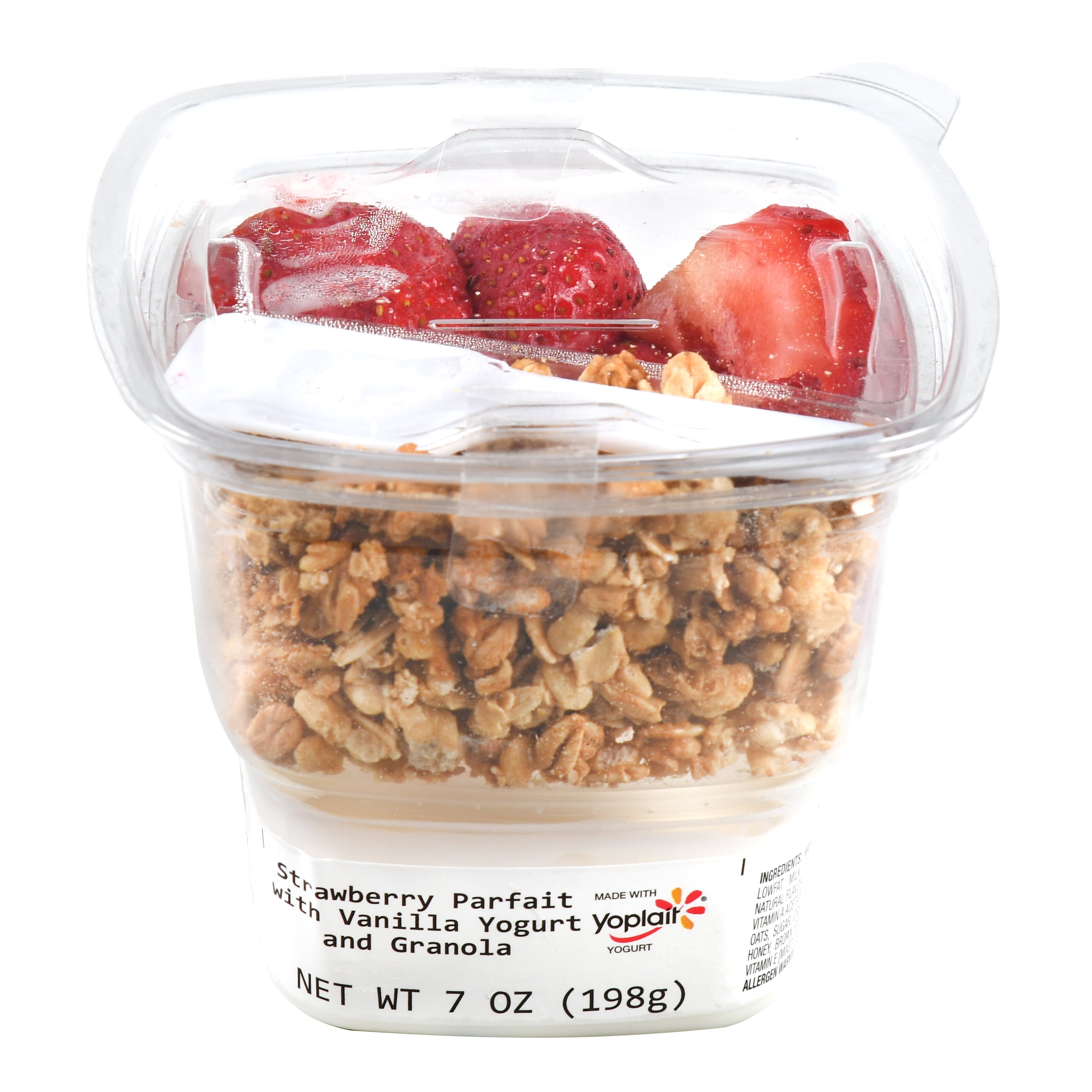 Fresh Cut Strawberry Parfait with Vanilla Yogurt and Granola, 7 oz Cup