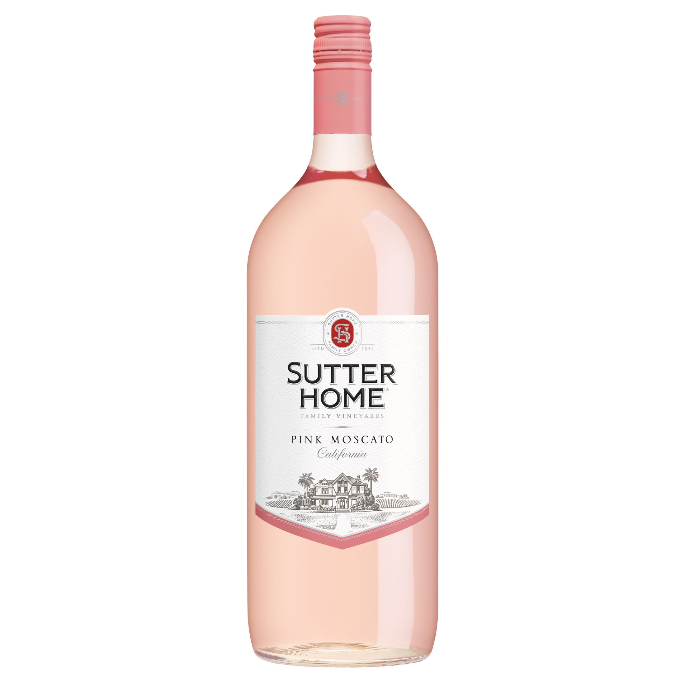 Sutter Home Pink Moscato California Pink Wine, 1.5 L Glass Bottle, 13.5% ABV