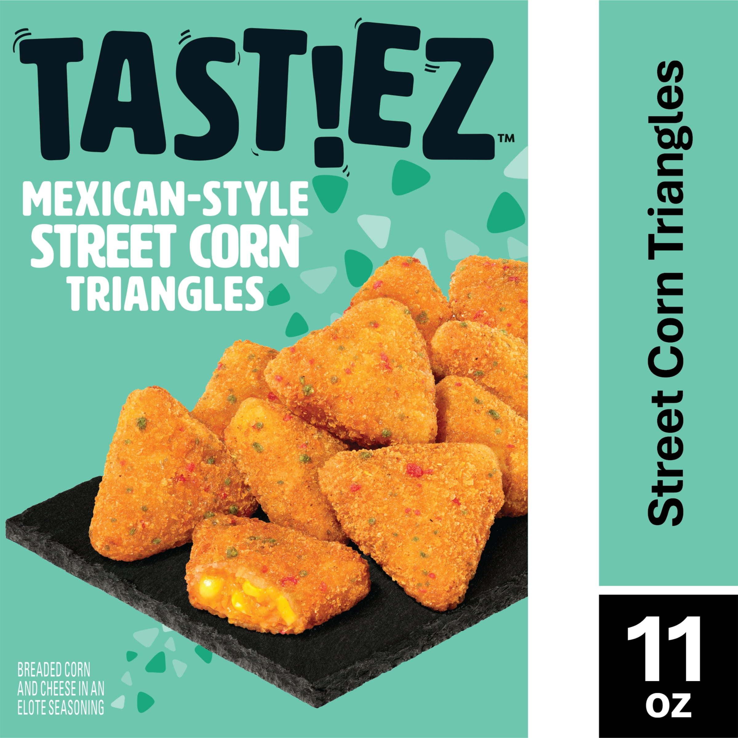 TAST!EZ Breaded Mexican-Style Street Corn Triangles, 11 oz Carton Box
